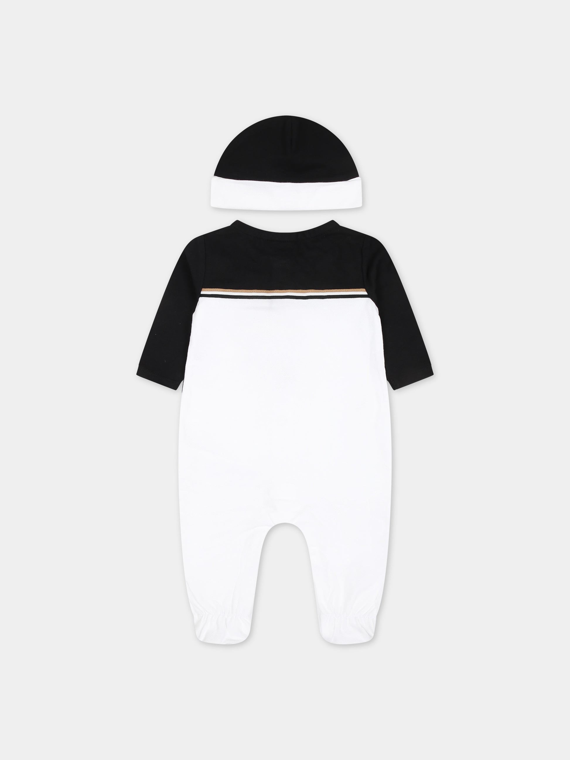 Set bianco per neonato con logo,Boss,J50794 10P