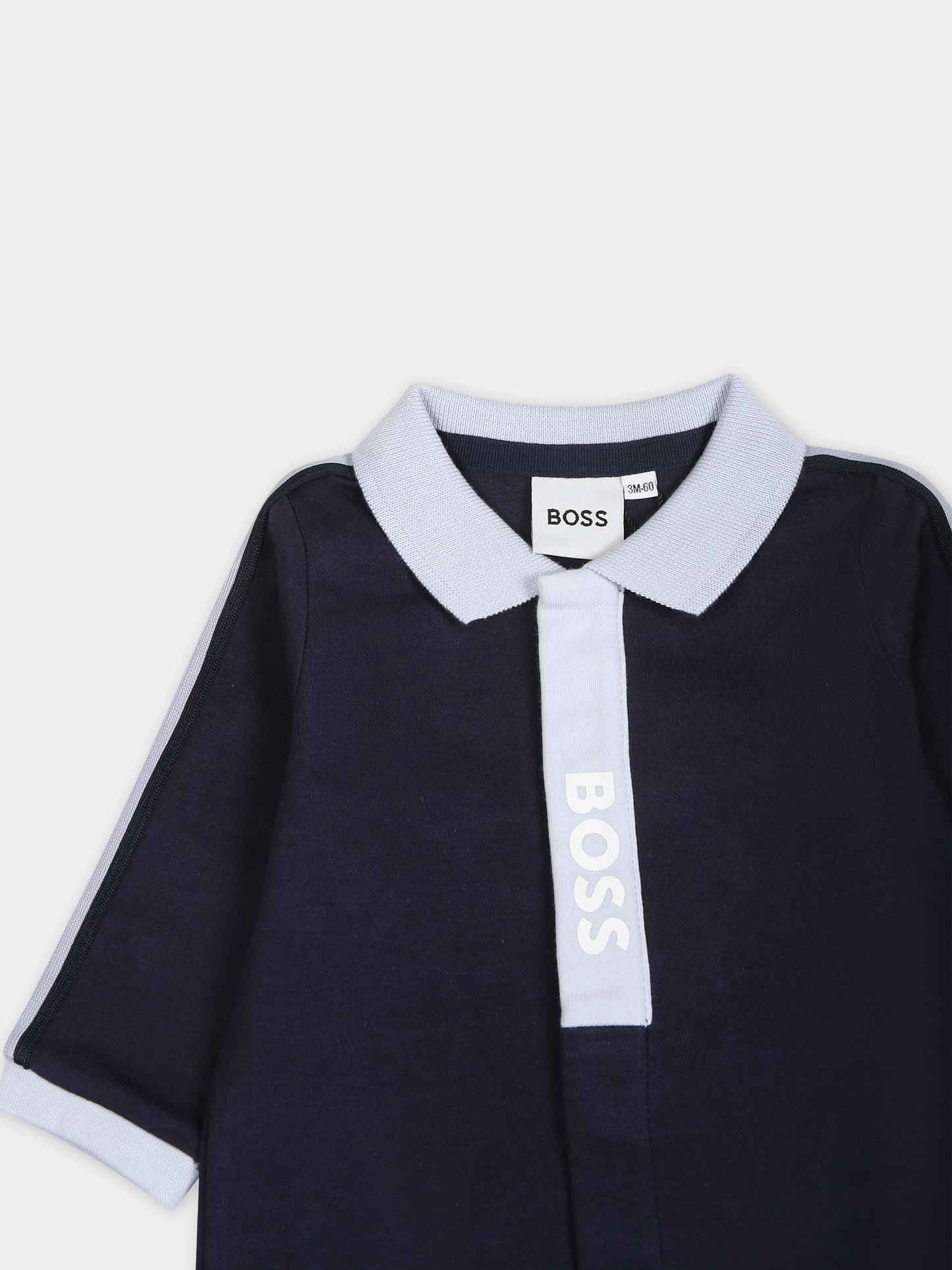 Tutina blu per neonato con logo,Boss,J50782 849