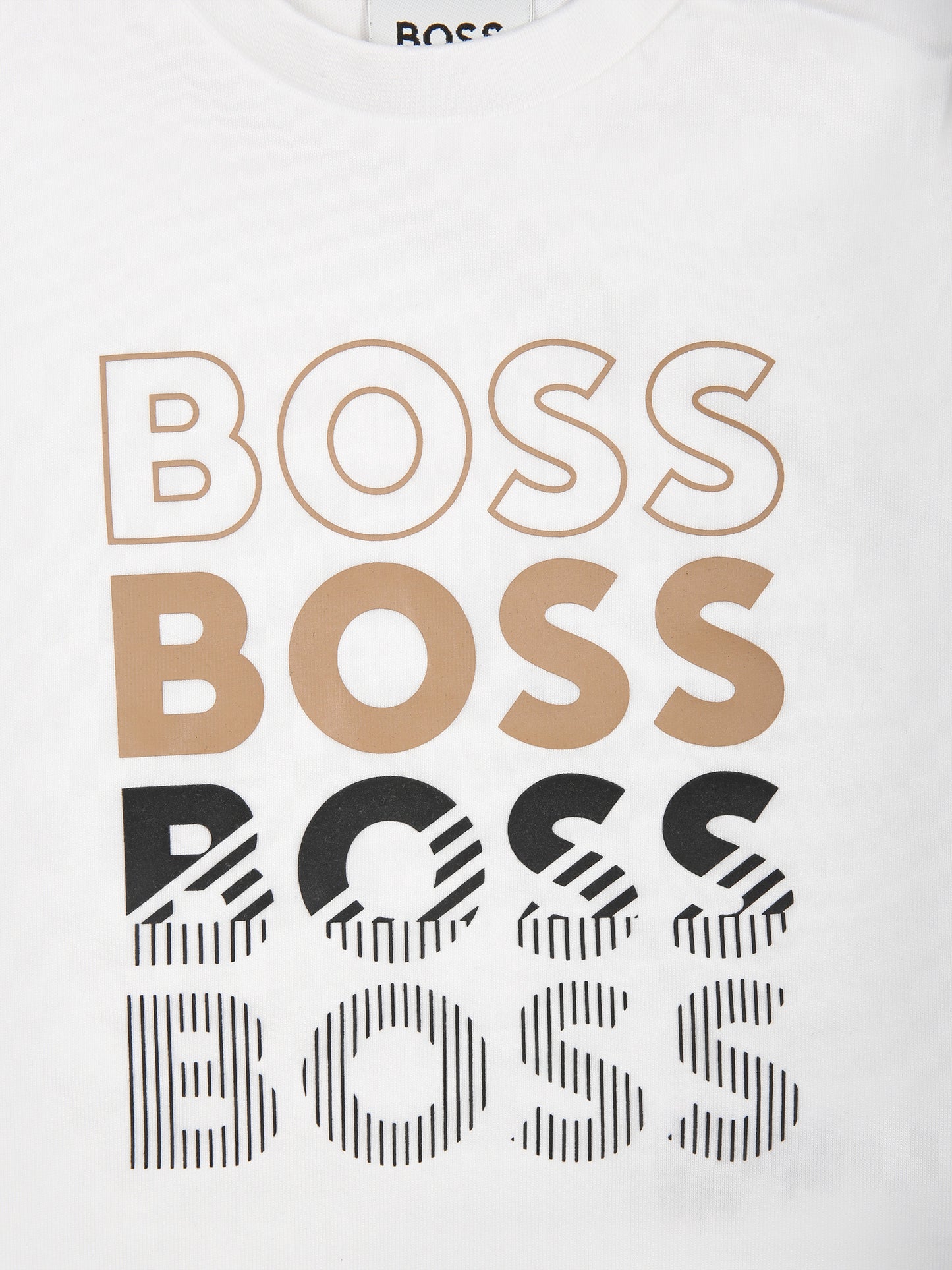 T-shirt bianca per neonato con logo,Boss,J50617 10P