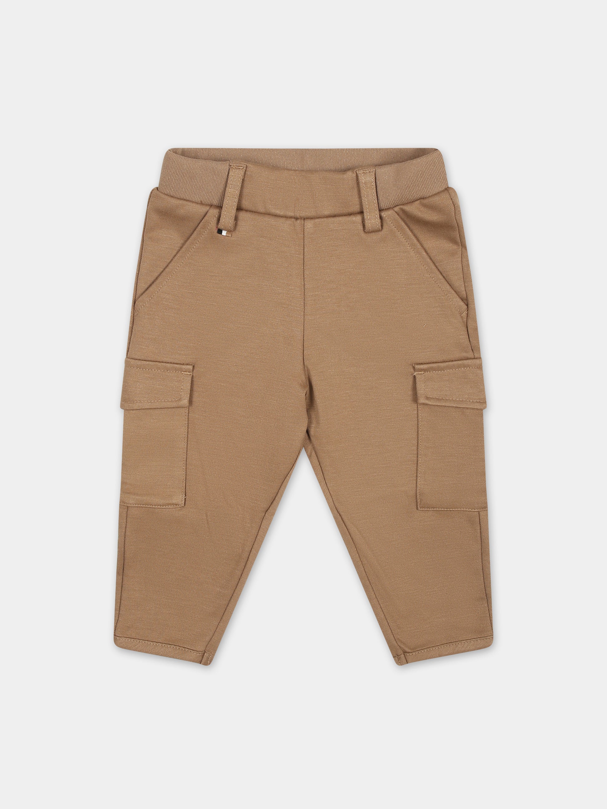 Pantaloni cargo beige per neonato,Boss,J50577 269