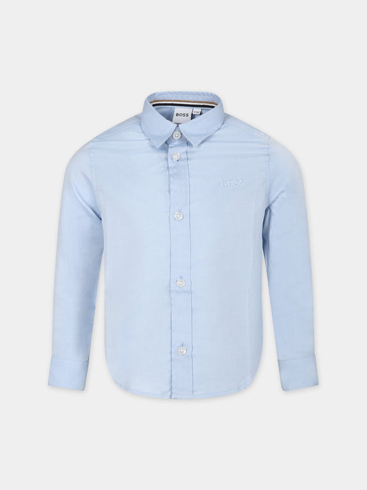 Camicia celeste per bambino,Boss,J50694 77D