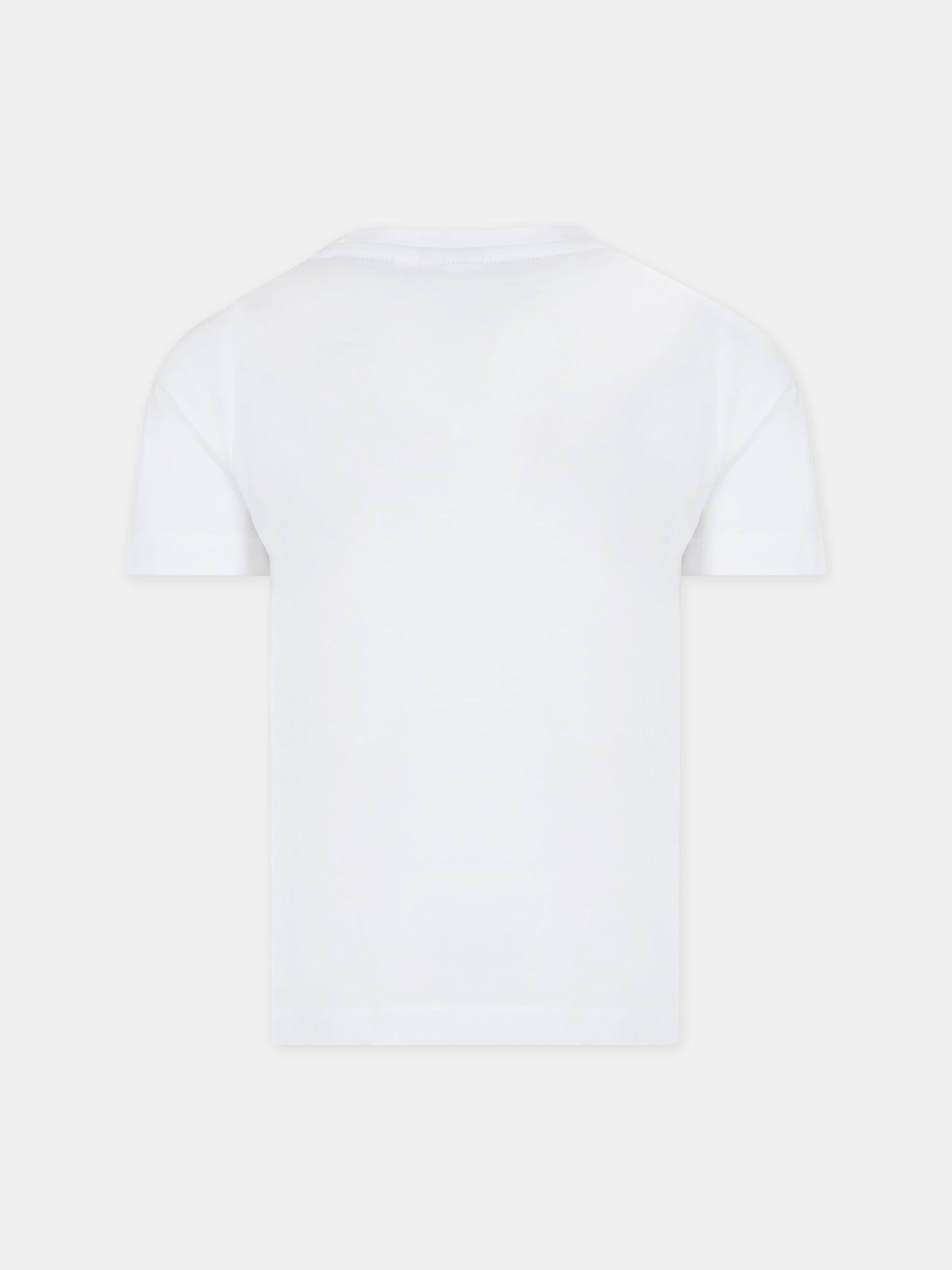 T-shirt bianca per bambino con logo,Boss,J50723 10P