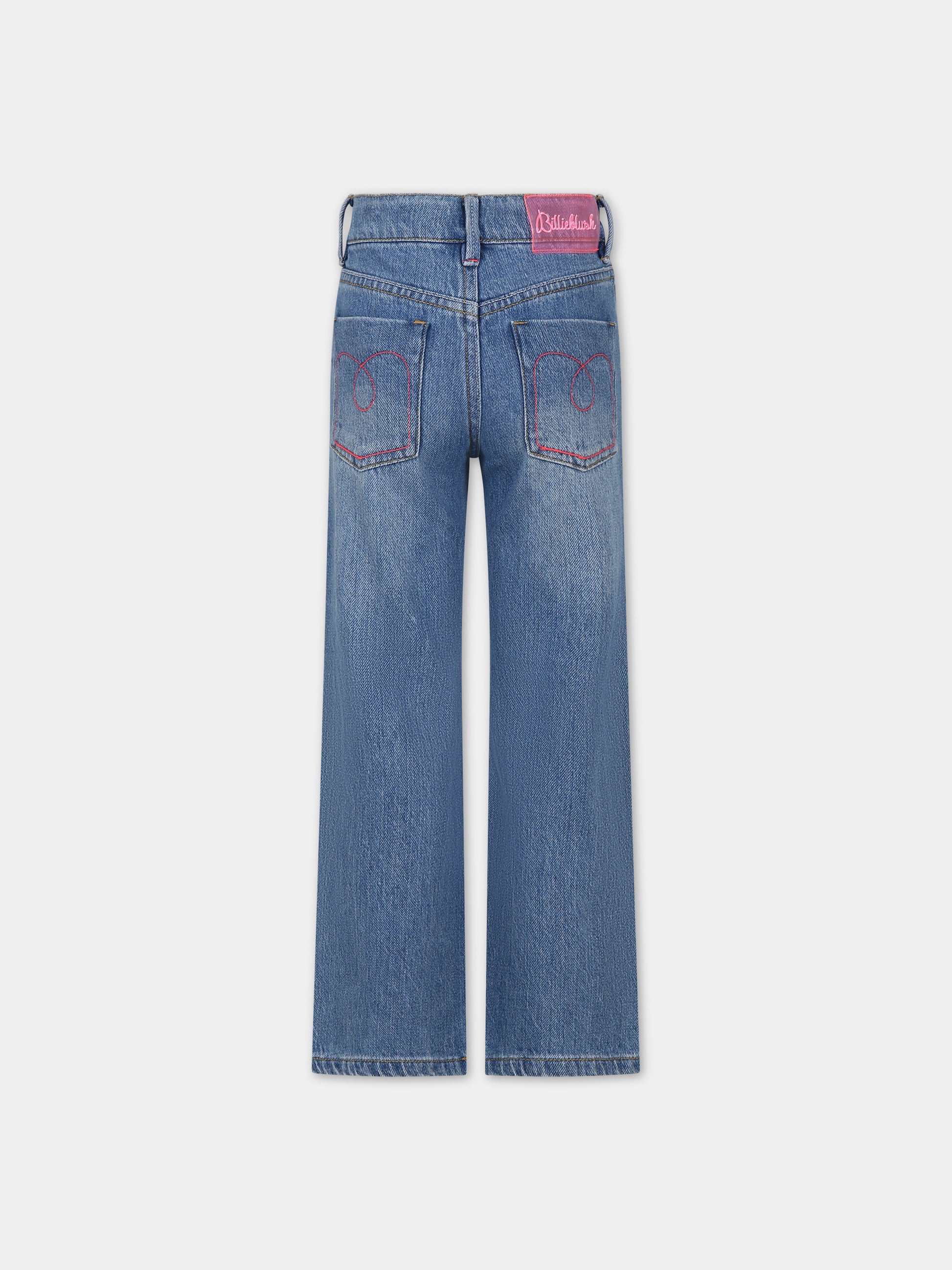 Jeans denim per bambina con borchie,Billieblush,U20132 Z25