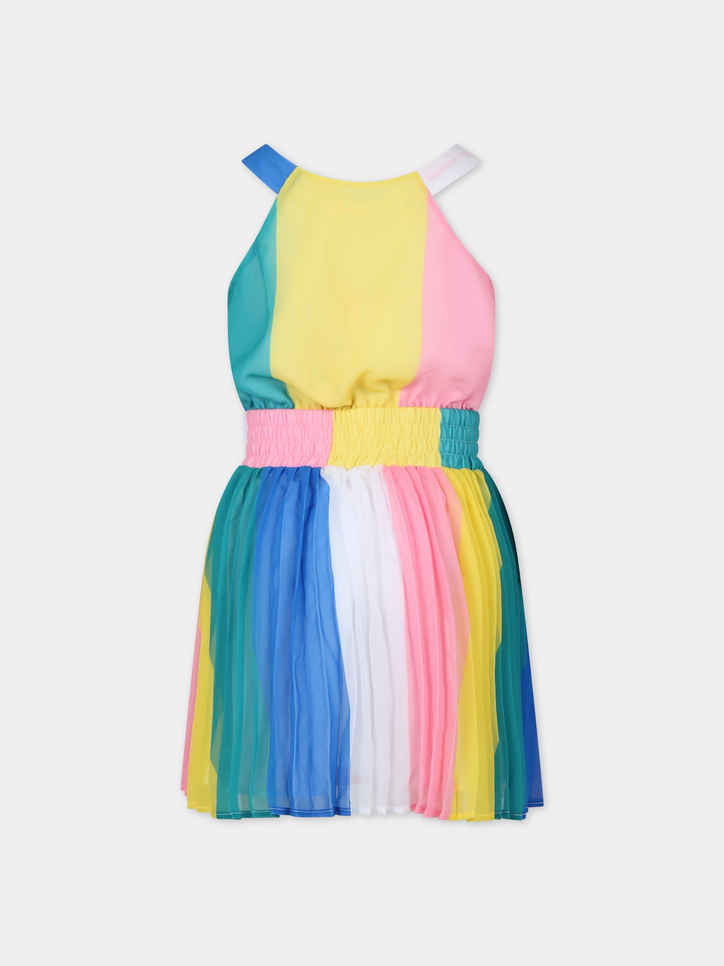 Vestito multicolor per bambina con righe multicolor,Billieblush,U20016 10P