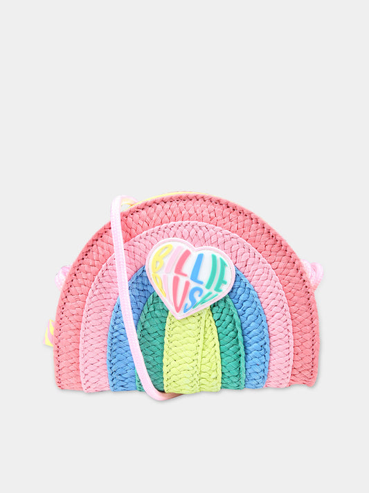 Borsa casual multicolor per bambina a forma di arcobaleno,Billieblush,U20357 499