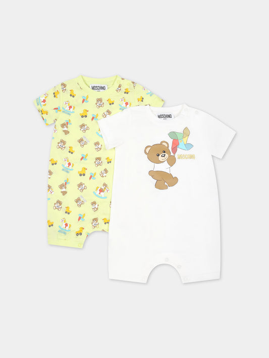 Set multicolor per neonati con Teddy Bear,Moschino Kids,MQY02P LAB92 83535