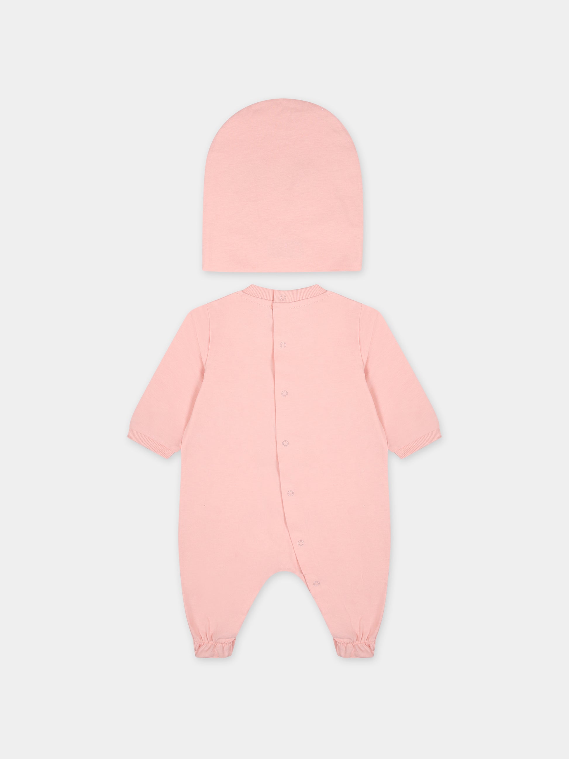 Set rosa per neonata con Teddy Bear,Moschino Kids,MUY05Z LAA17 50209