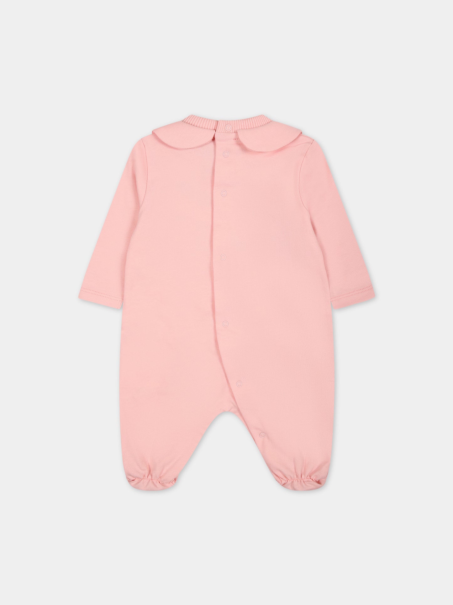Tutina rosa per neonata con logo e Teddy Bear,Moschino Kids,MUY06M LCA19 50209