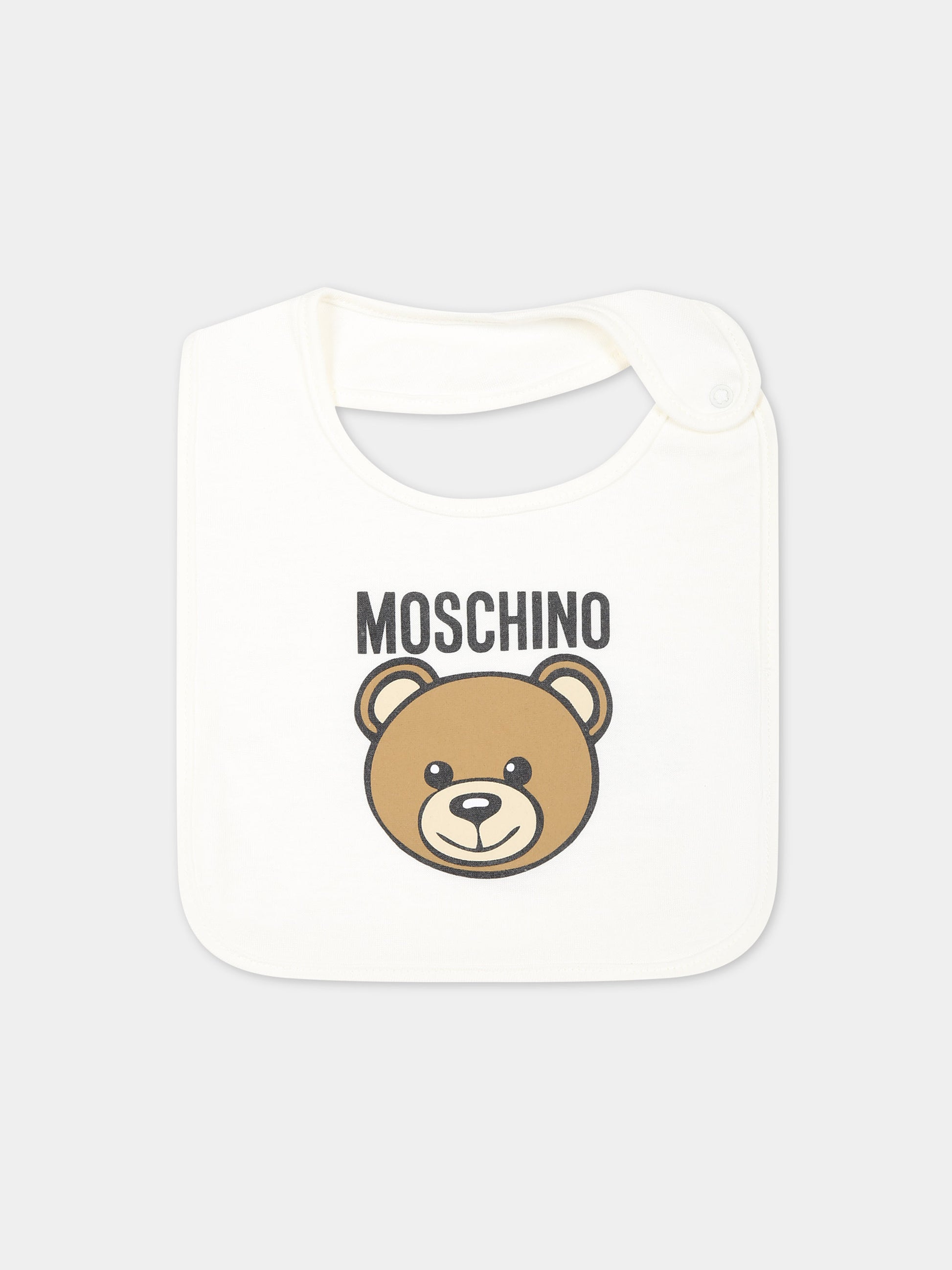 Set bianco per neonati con Teddy Bear,Moschino Kids,MUY067 LCA19 10063