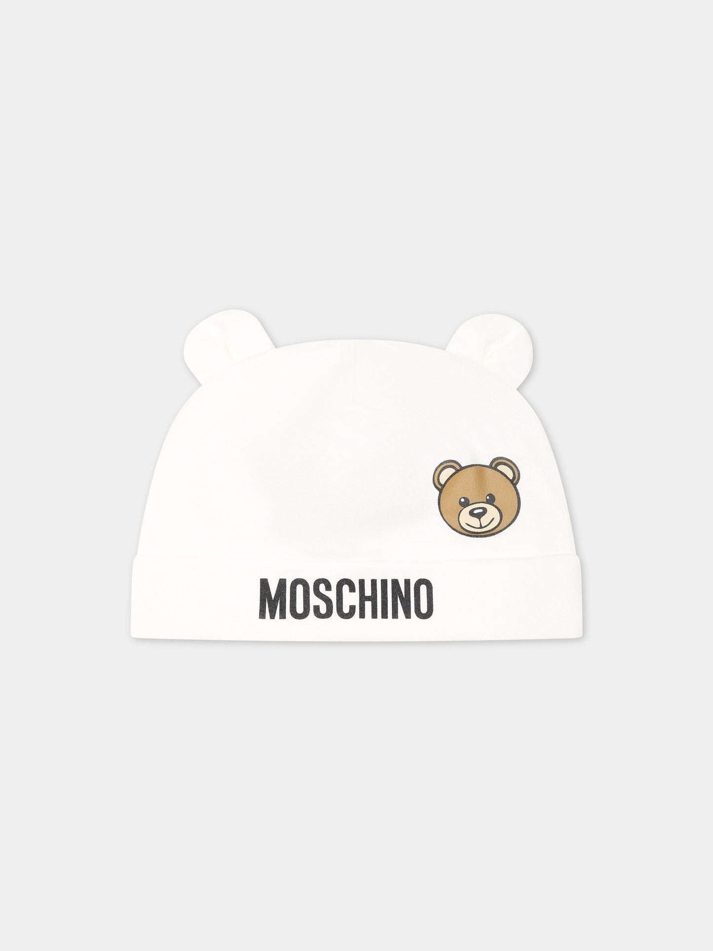 Set bianco per neonati con Teddy Bear,Moschino Kids,MUY067 LCA19 10063