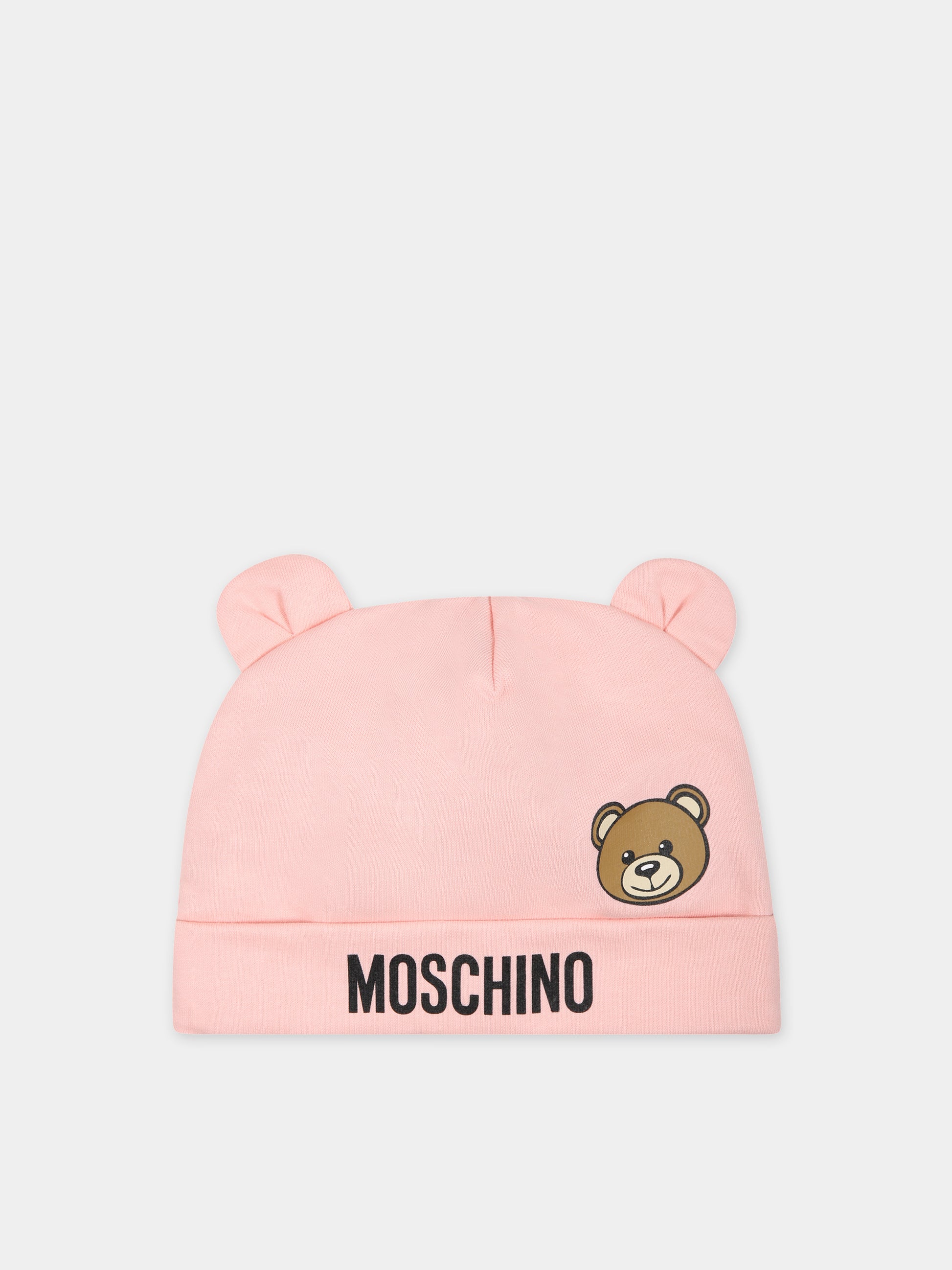 Set rosa per neonata con Teddy Bear,Moschino Kids,MUY067 LCA19 50209