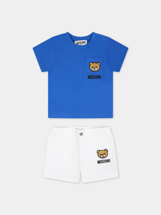 Completo sportivo multicolor per neonato,Moschino Kids,MUG012 LLA11 40289