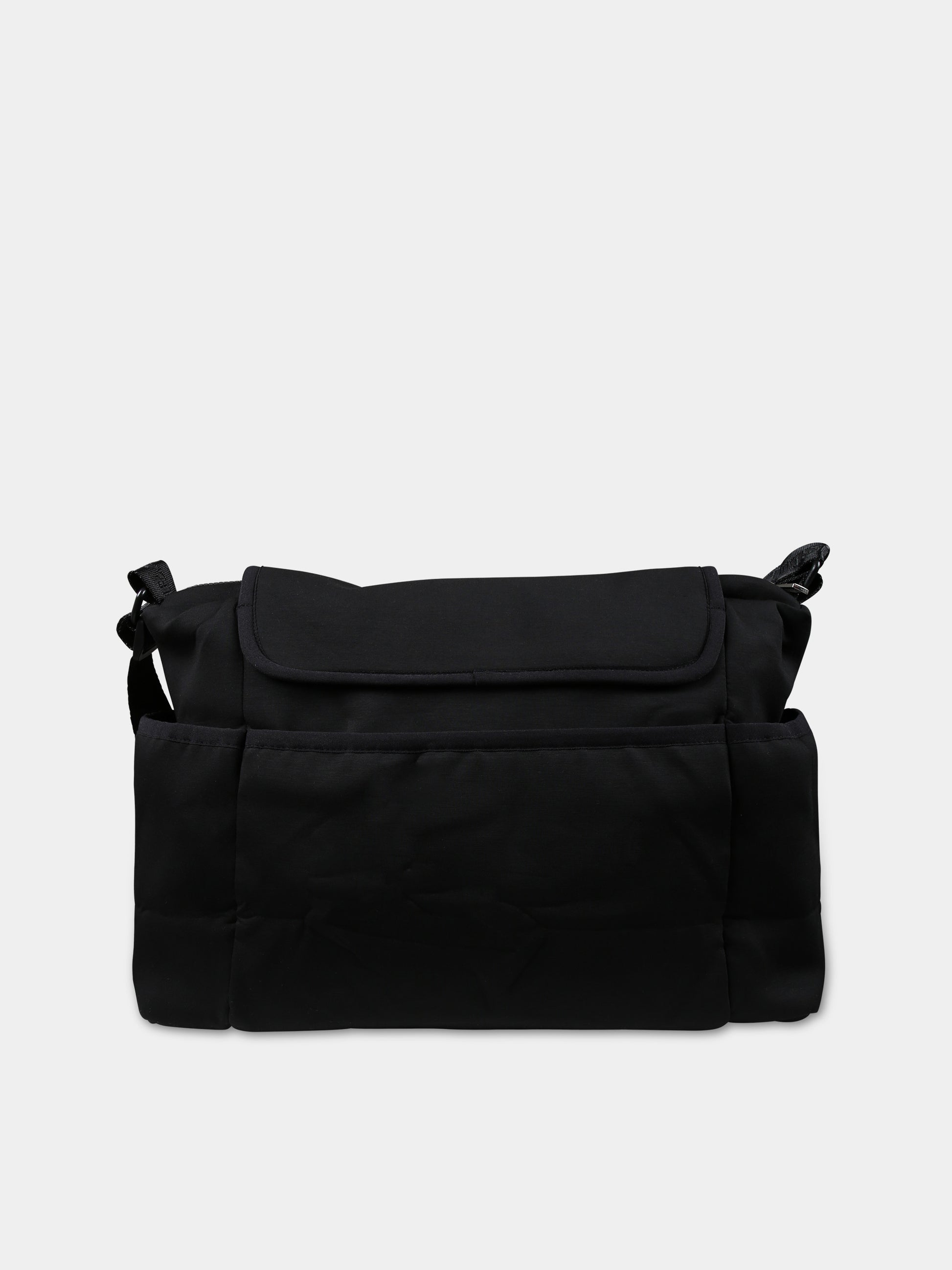 Borsa mamma nera per neonati con Teddy bear e logo,Moschino Kids,MOX03O LDA32 60100