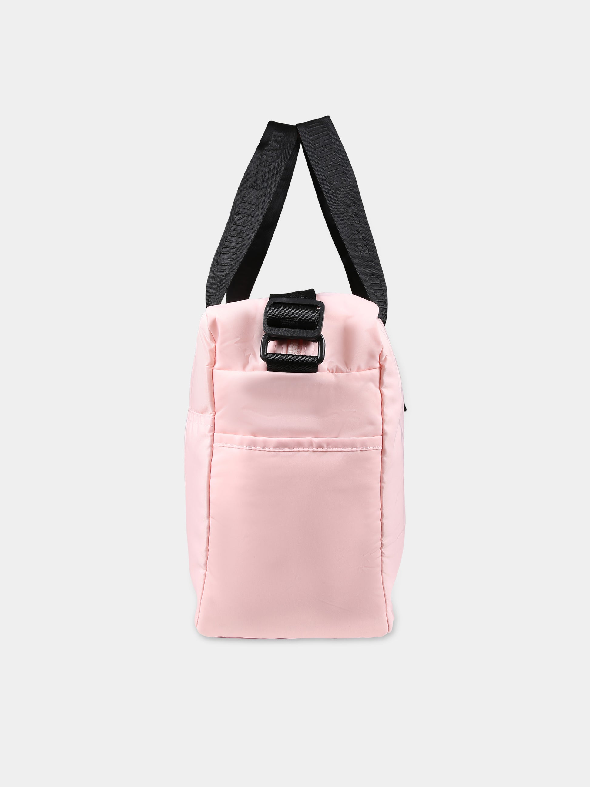Borsa mamma rosa per neonata con Teddy bear e logo,Moschino Kids,MUX04K L3A89 50209