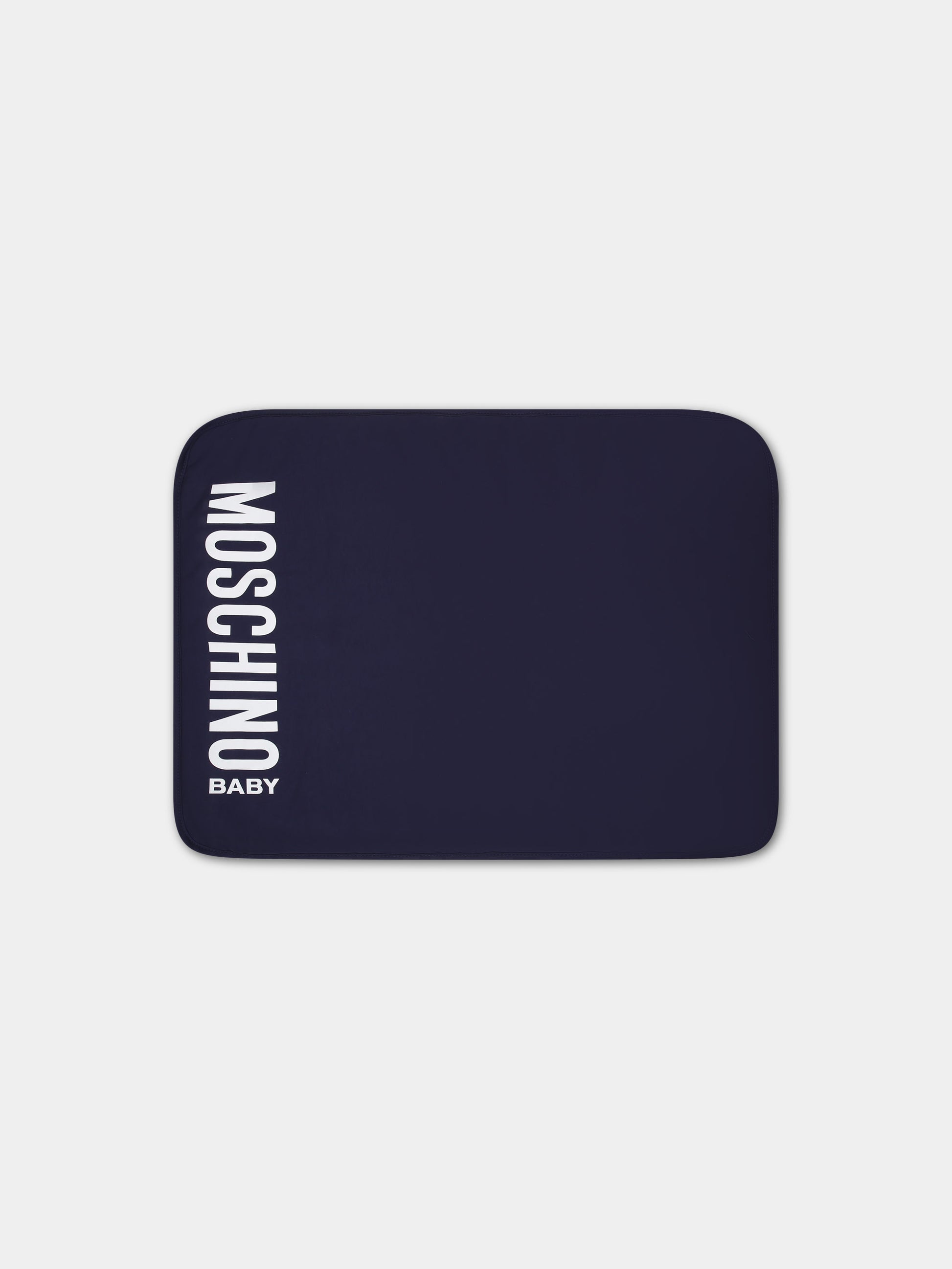 Borsa mamma blu per neonati con Teddy bear e logo,Moschino Kids,MUX04K L3A89 40016