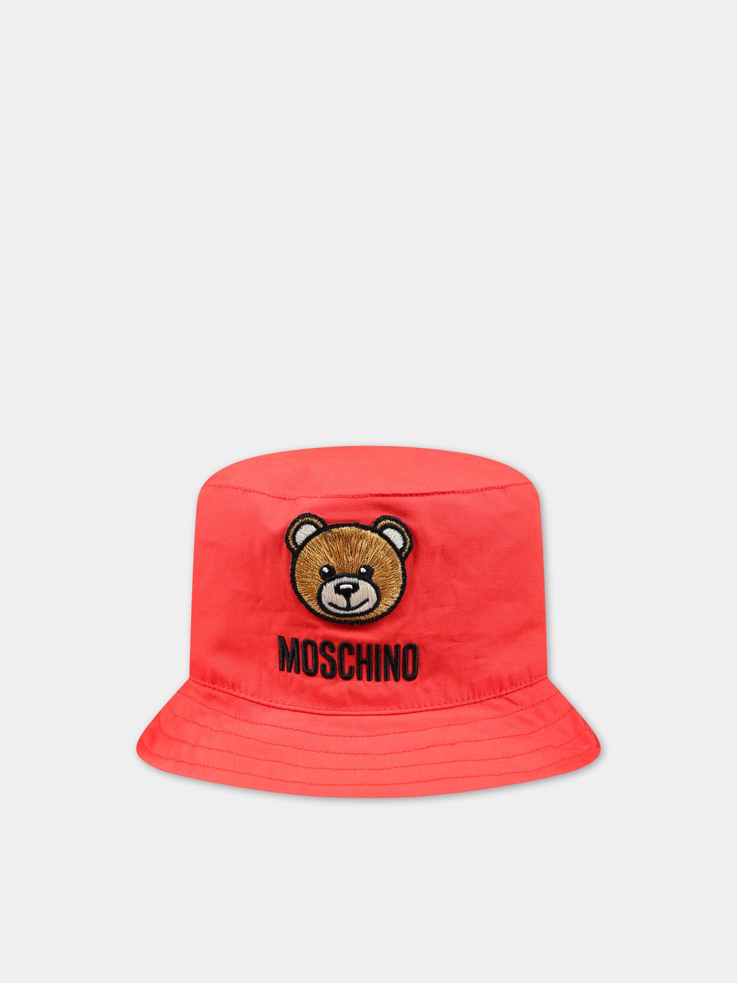 Cloche rossa per neonati con Teddy Bear,Moschino Kids,MNX032 LLA11 50109