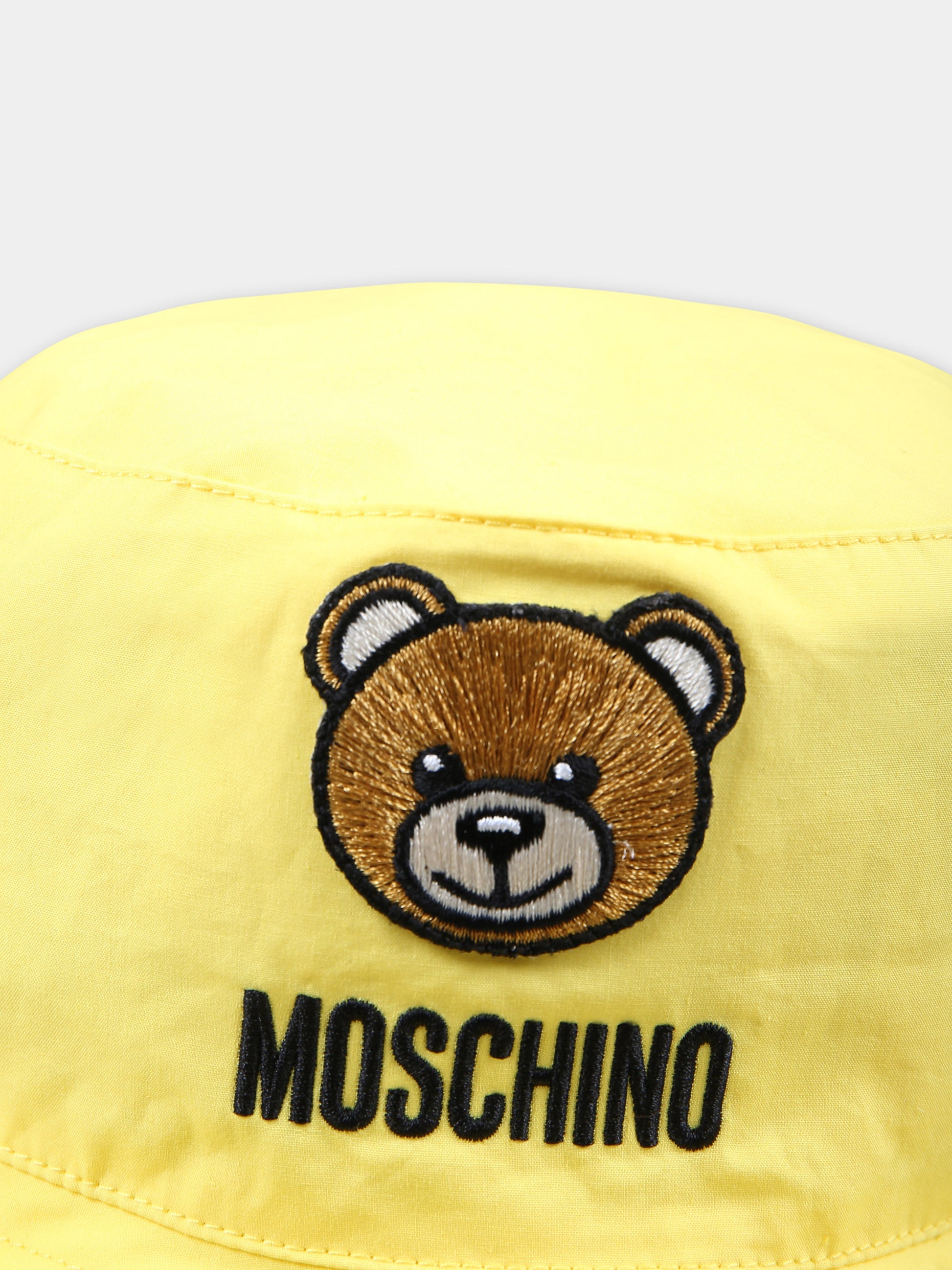 Cloche gialla per neonati con Teddy Bear,Moschino Kids,MNX032 LLA11 50162