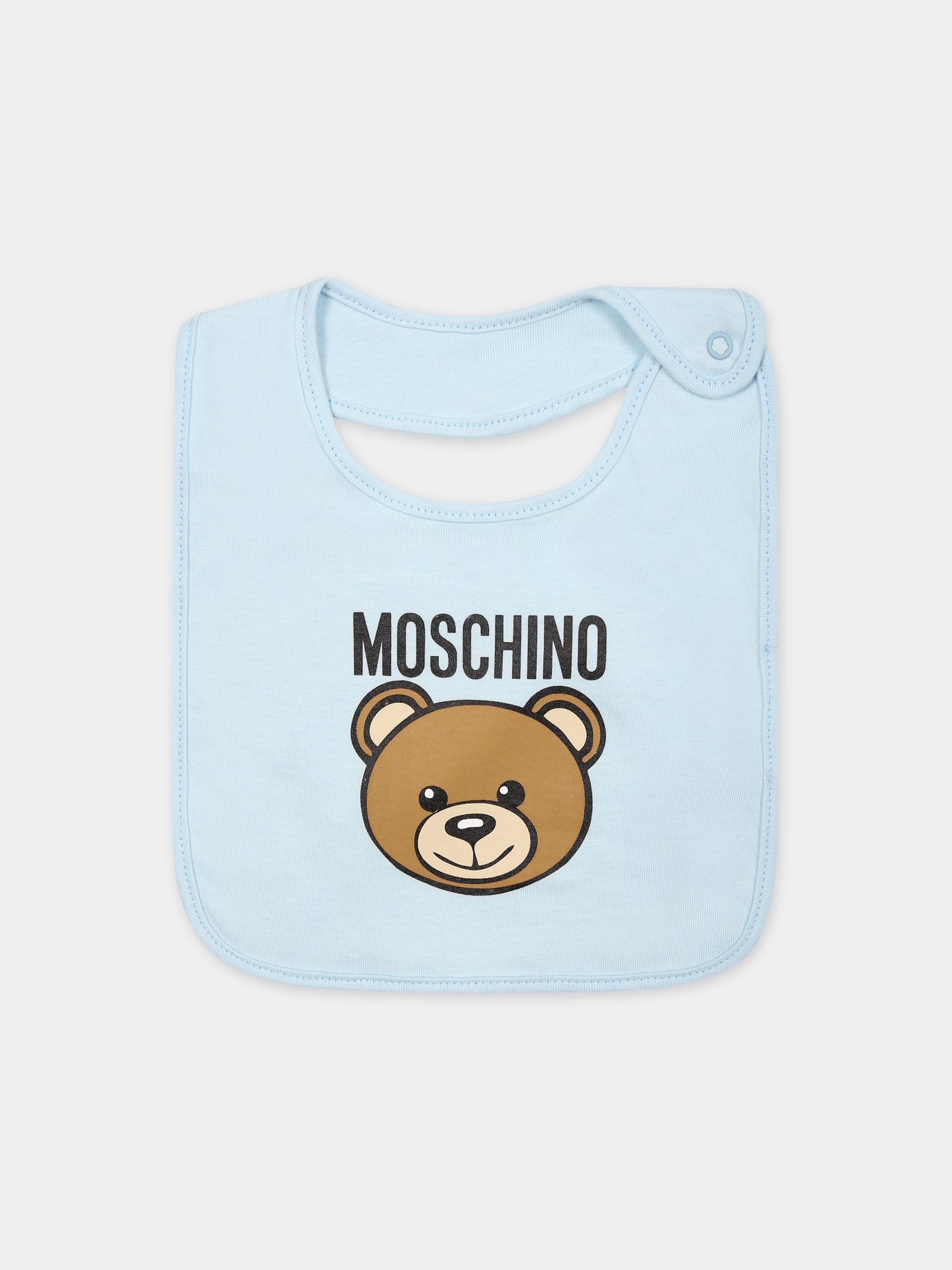 Set celeste per neonato con Teddy Bear,Moschino Kids,MUY06Q LCA19 40304