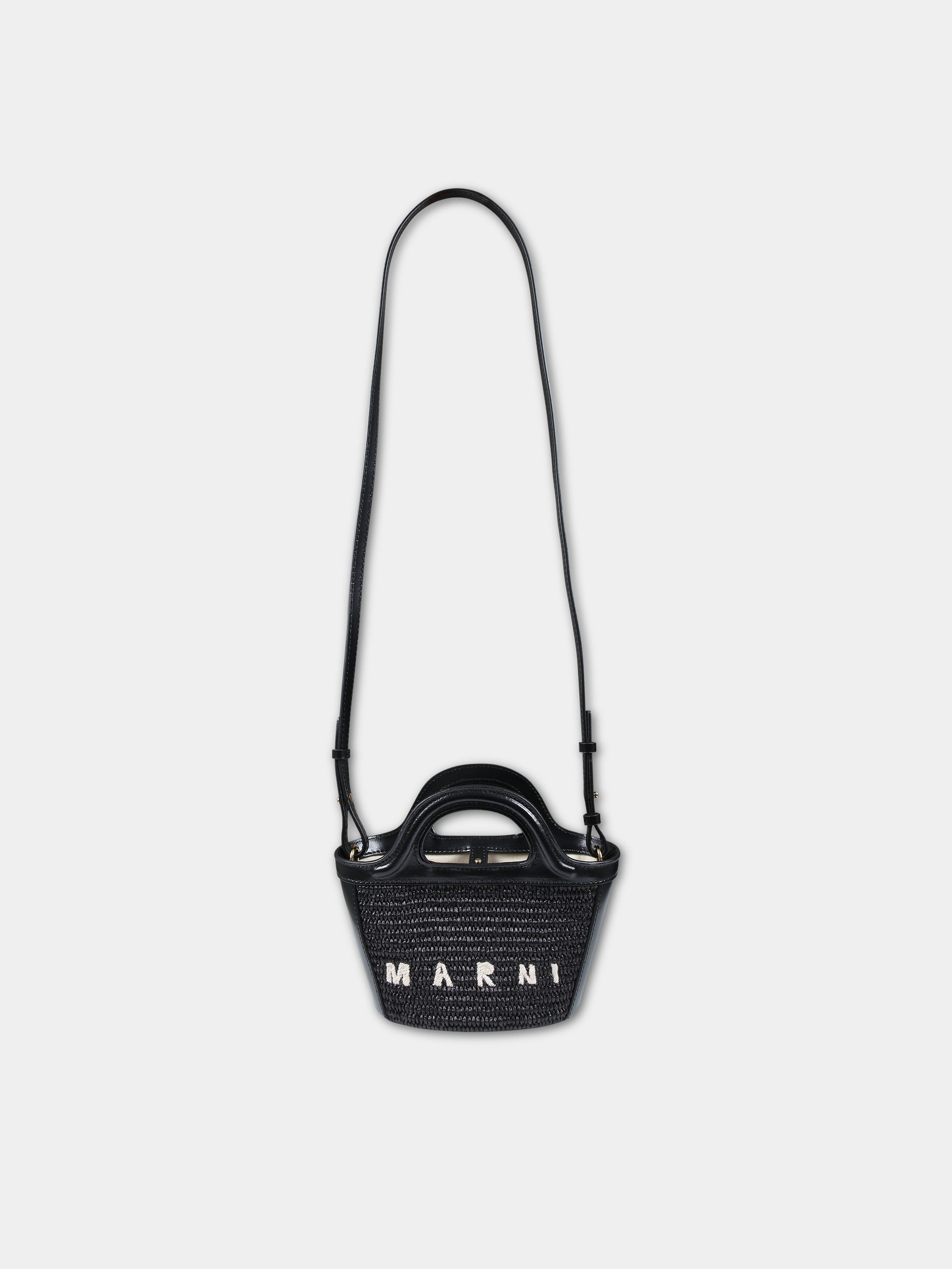 Borsa nera per bambina con logo,Marni Kids,M01161 P3860 00N99