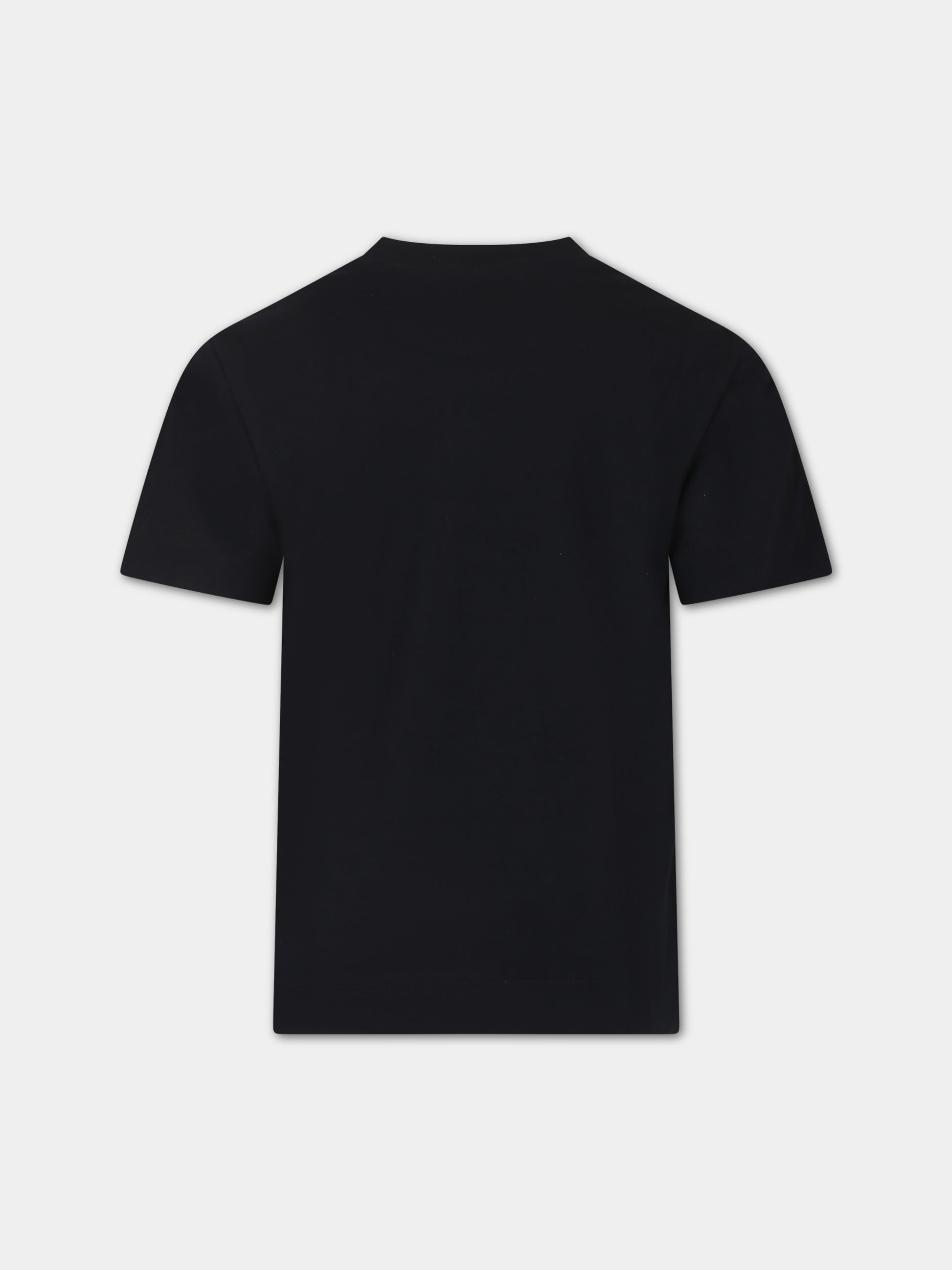 T-shirt nera per bambini con logo,Marni Kids,M01069 M00L9 MT172U 0M900