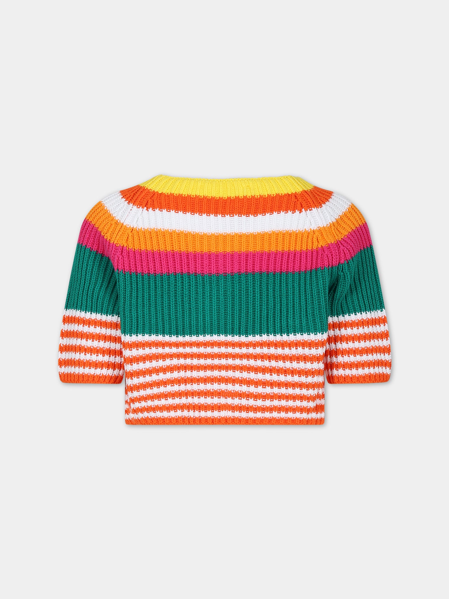 Maglione multicolor per bambina con logo,Marni Kids,M01048 M00RX MK124F 0M429