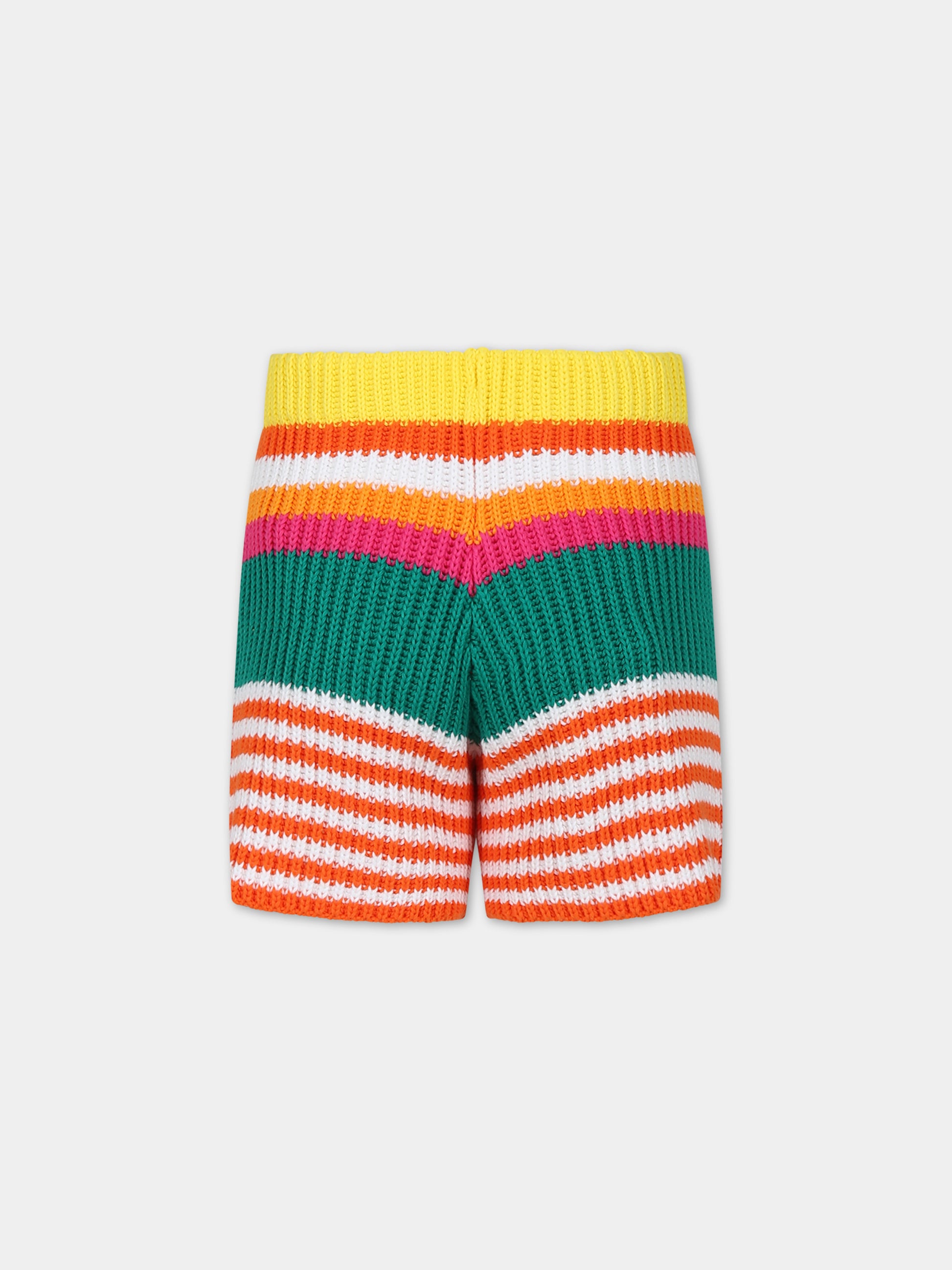 Short casual multicolor per bambina con logo,Marni Kids,M01049 M00RX MP143F 0M429