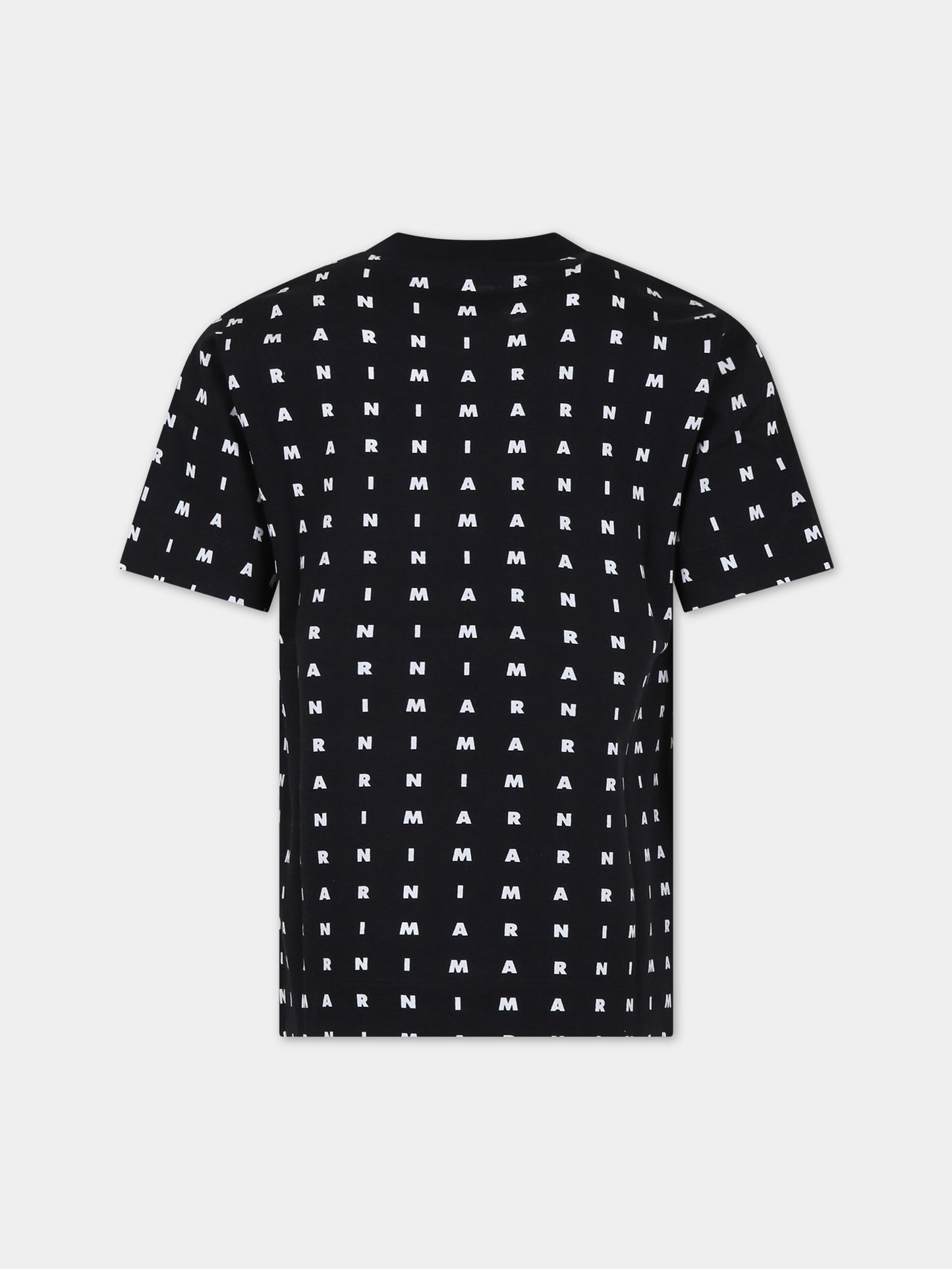 T-shirt nera per bambini con logo,Marni Kids,M01095 M00S5 MT169U 0M900