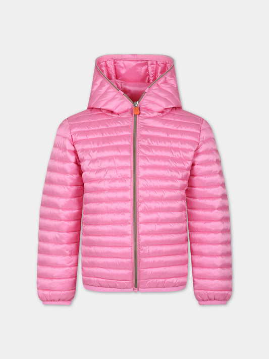 Piumino Rosy rosa per bambina con logo,Save The Duck Kids,J32310G IRIS18 80018