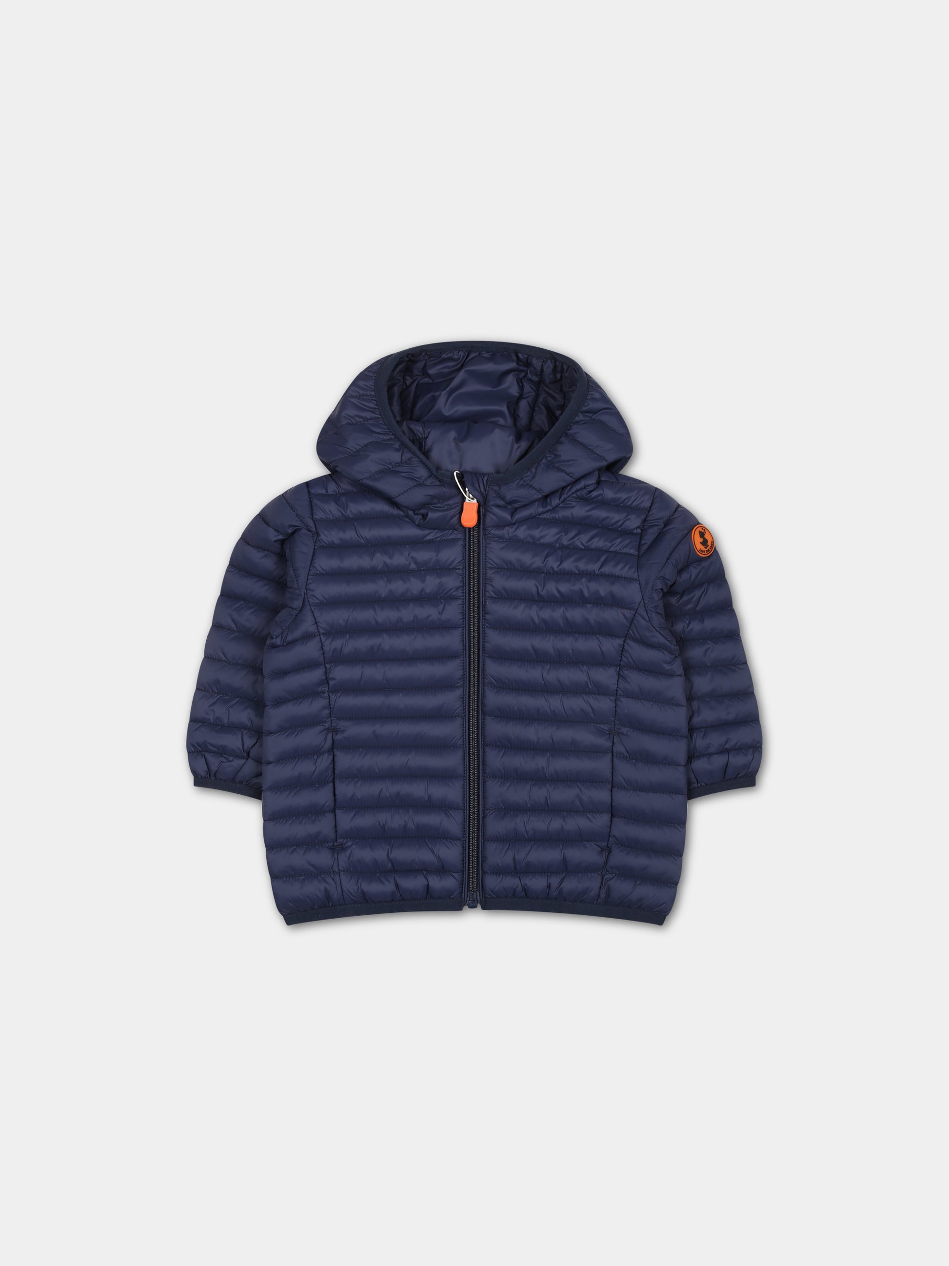 Piumino Nene blu per neonato con logo,Save The Duck Kids,I30003X GIGA18 90000