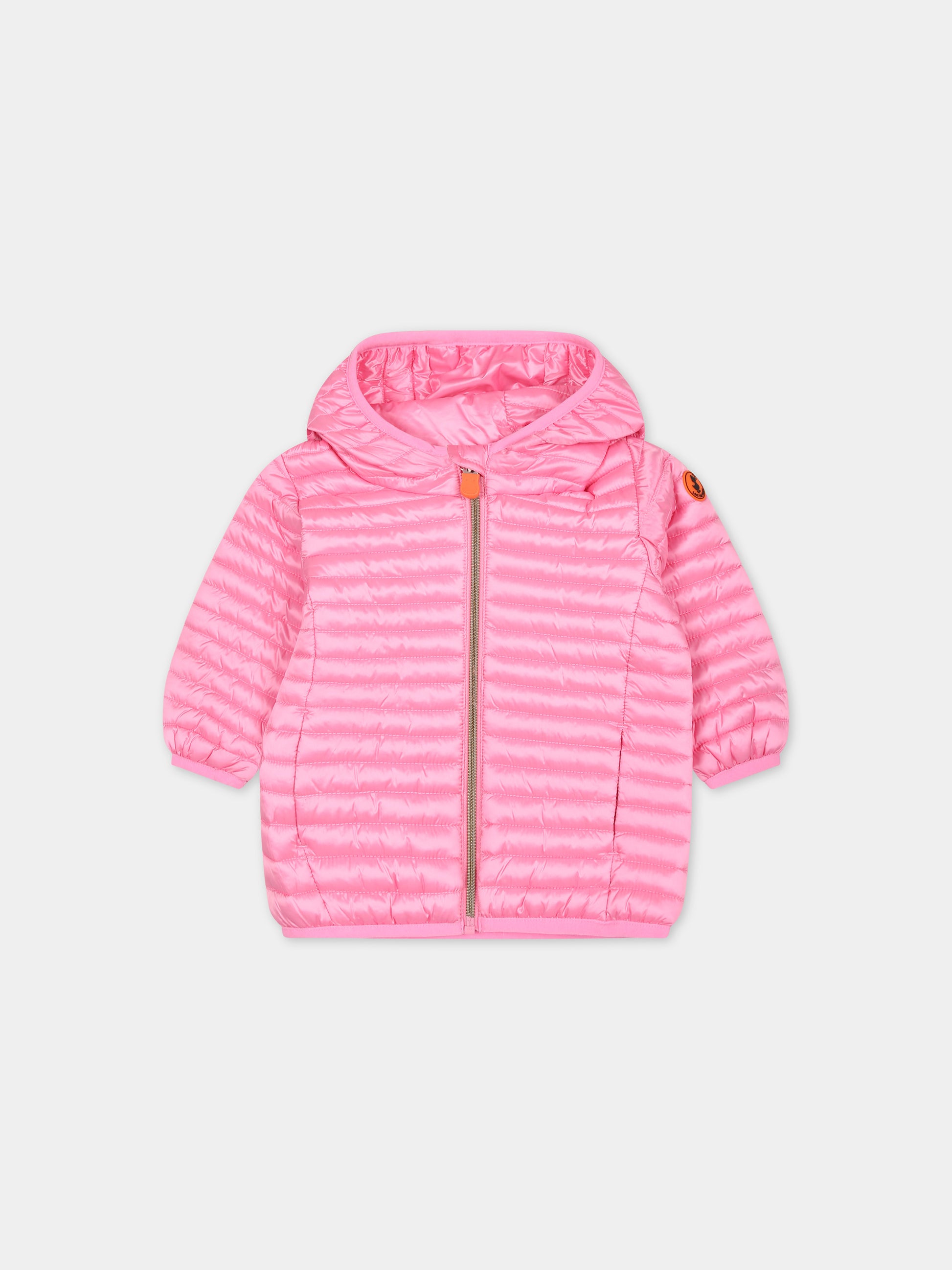 Piumino rosa Lucy per neonata con logo,Save The Duck Kids,I30005G IRIS18 80018