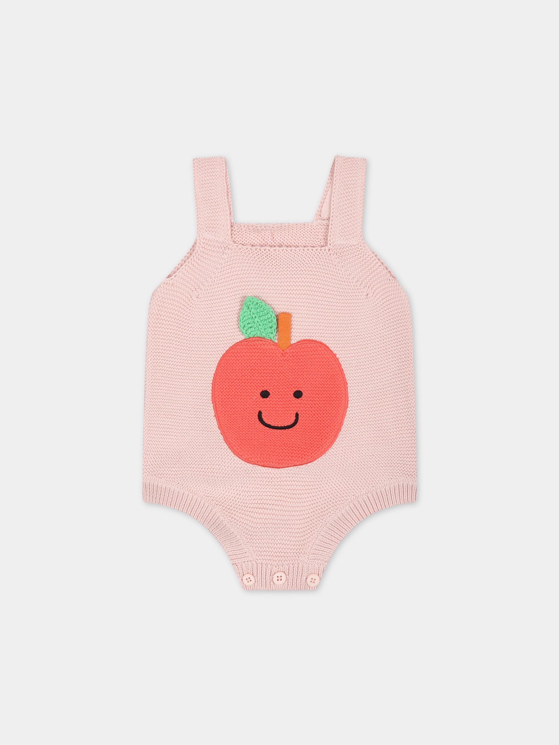 Body rosa per neonata con mela,Stella Mccartney Kids,TUA092 Z1881 505