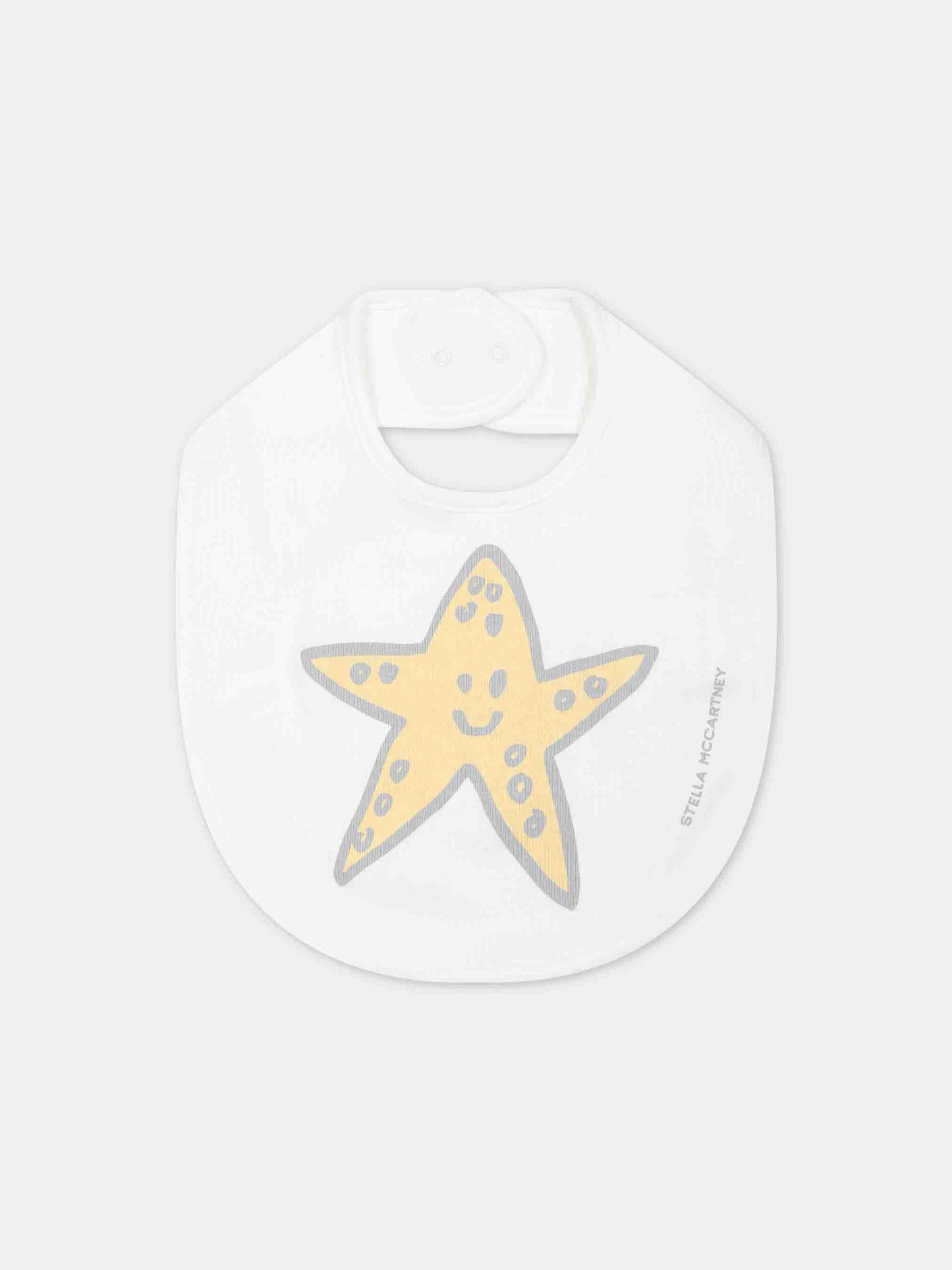 Set bianco per neonati con stelle e logo,Stella Mccartney Kids,TUB549 Z1788 101MC