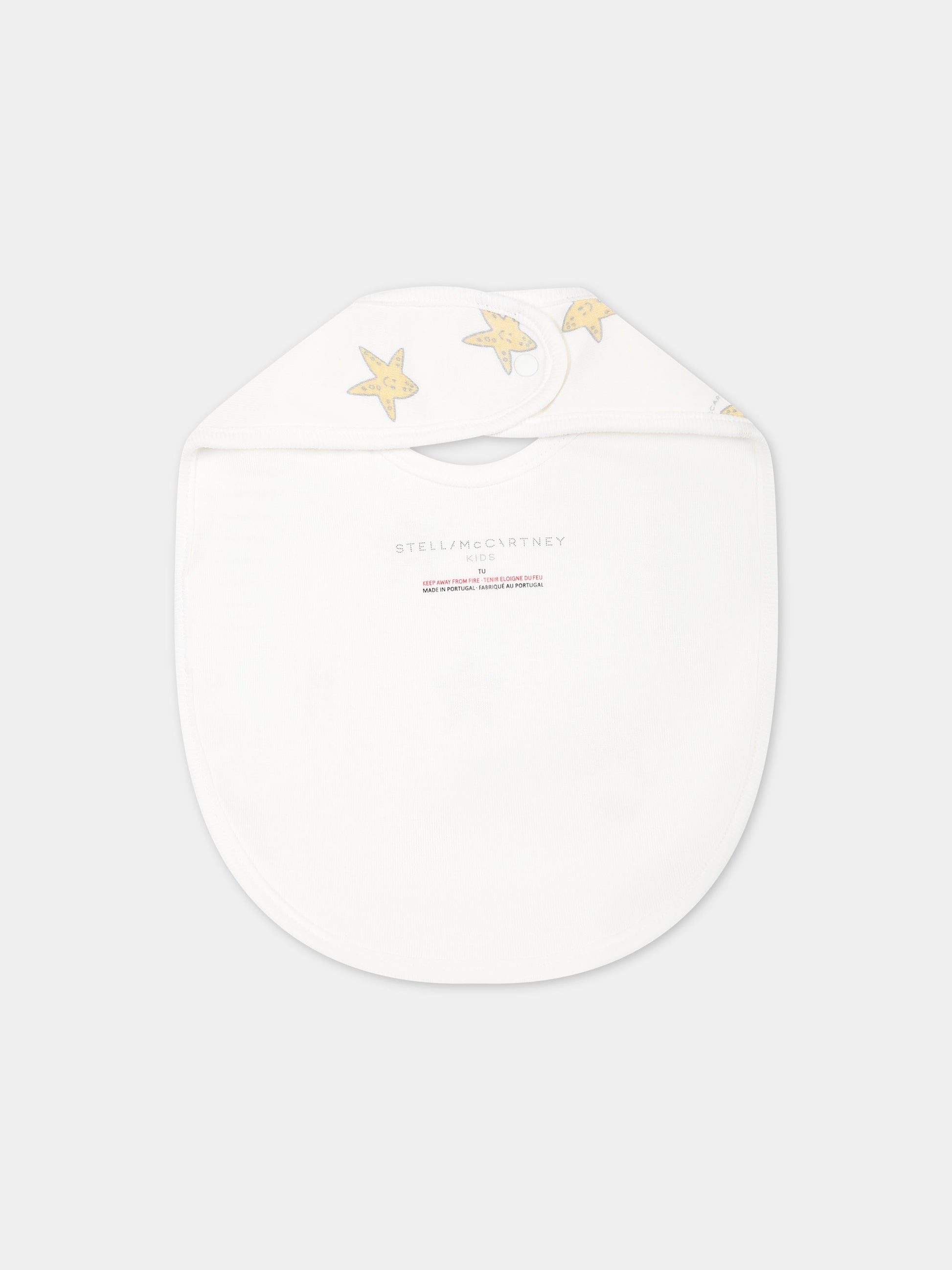 Set bianco per neonati con stelle e logo,Stella Mccartney Kids,TUB549 Z1788 101MC