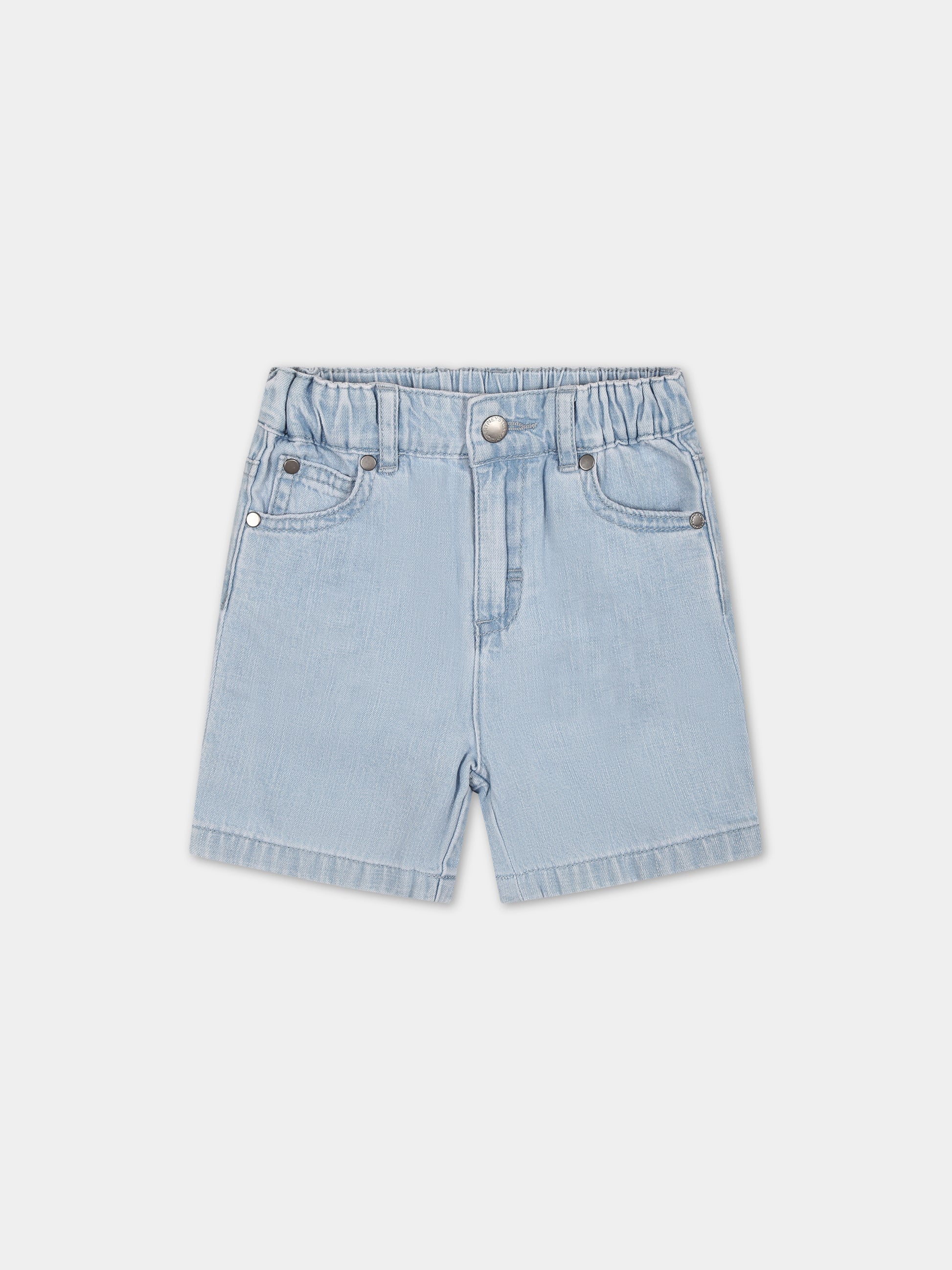 Shorts in denim per neonato con logo,Stella Mccartney Kids,TU6659 Z0522 601