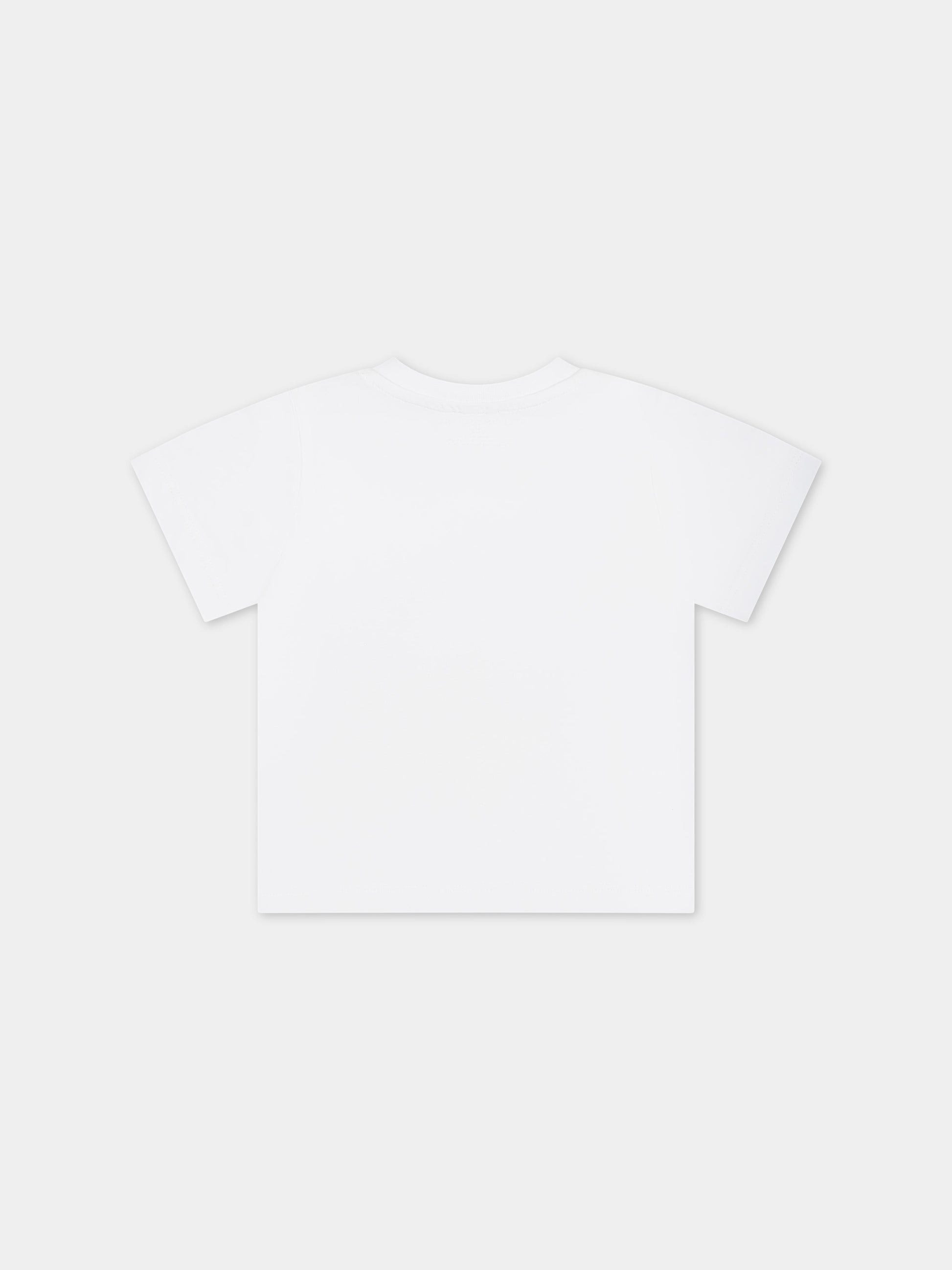 T-shirt bianca per neonato con sole,Stella Mccartney Kids,TU8631 Z0434 100
