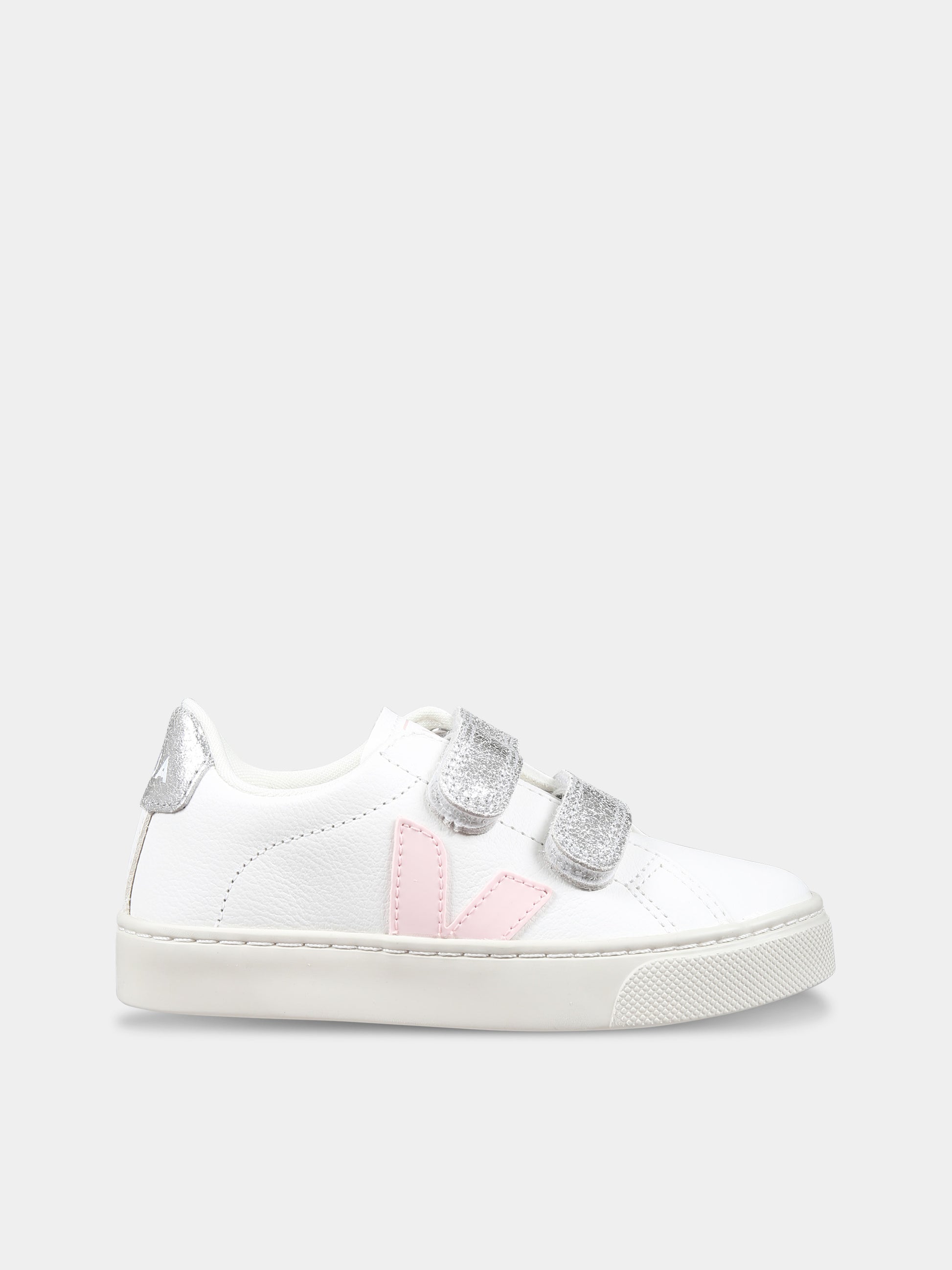 Sneakers bianche per bambina con logo,Veja,SV0502529C