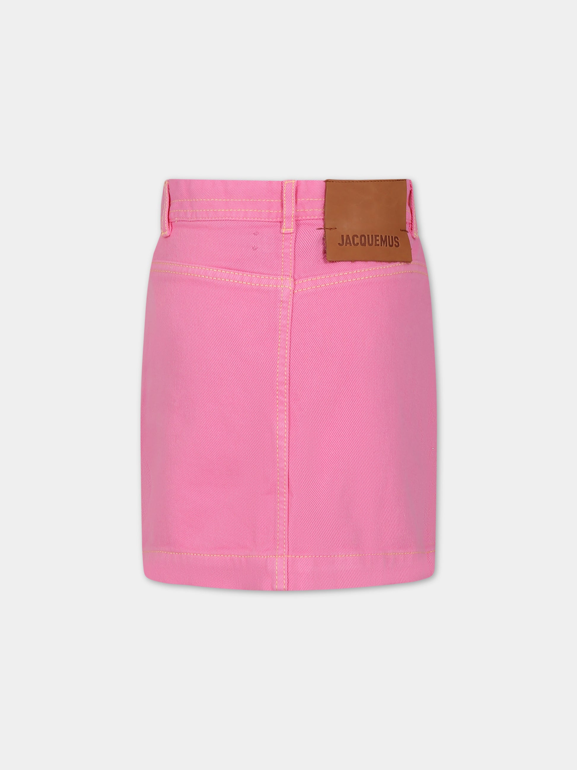 Gonna 'La Jupe De Nîmes' fucsia per bambina,Jacquemus,Q00027 468
