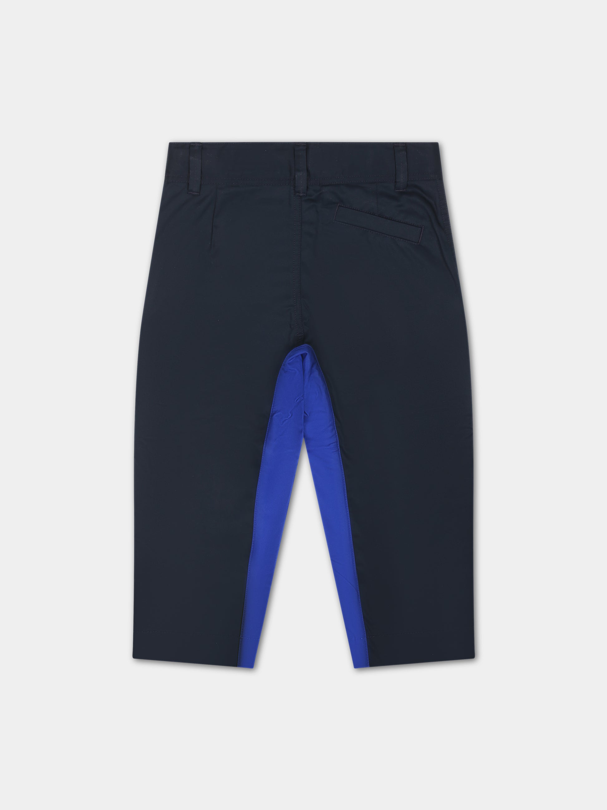 Pantaloni blu per neonato con ricamo,Burberry Kids,8078267 A1662