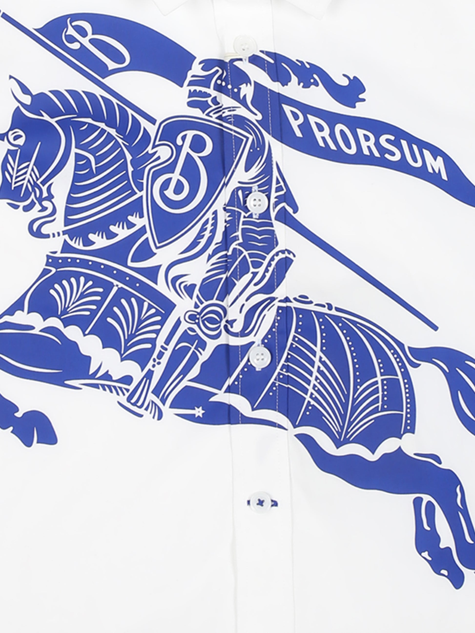 Camicia bianca per neonato con stampa,Burberry Kids,8073364 A1464