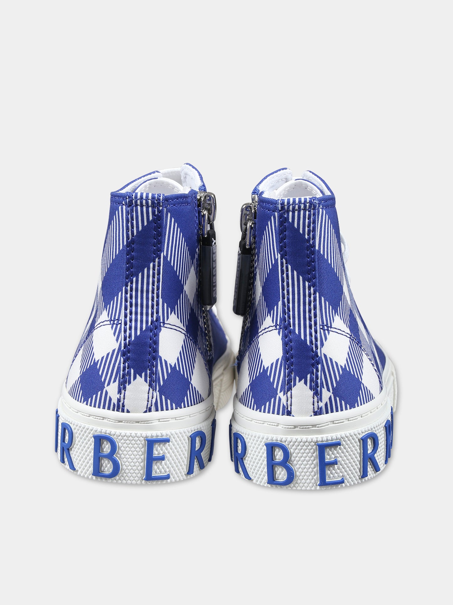 Sneakers blu per bambini con logo,Burberry Kids,8078923 B7369