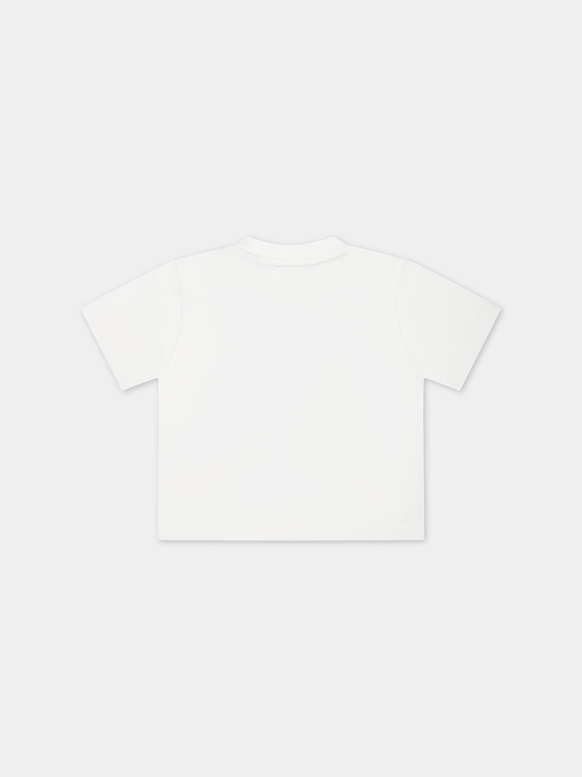 T-shirt bianca per neonato con stampa,Burberry Kids,8078326 B7347