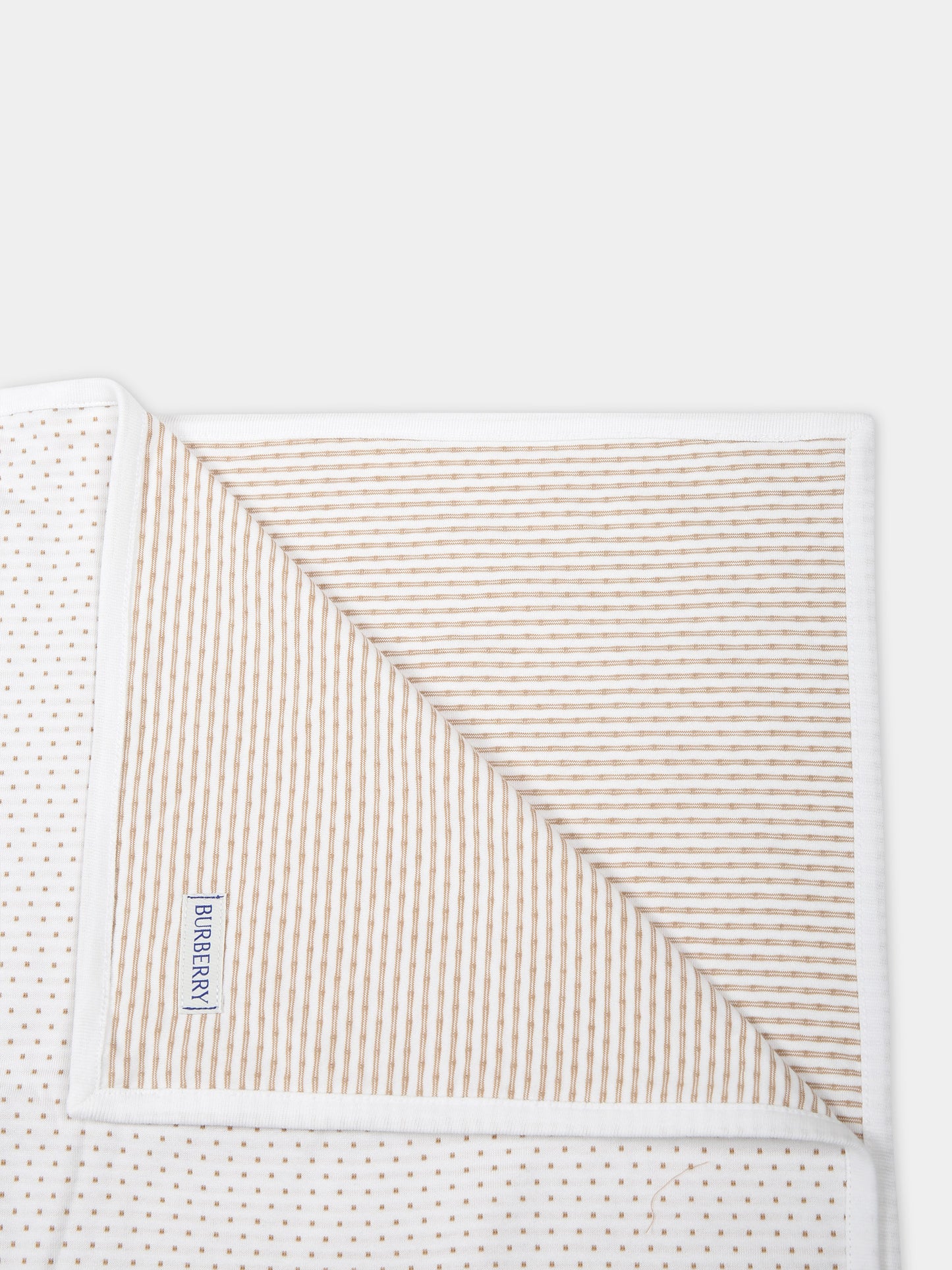 Coperta bianca per neonati con logo e fantasia all-over,Burberry Kids,8078060 A7168