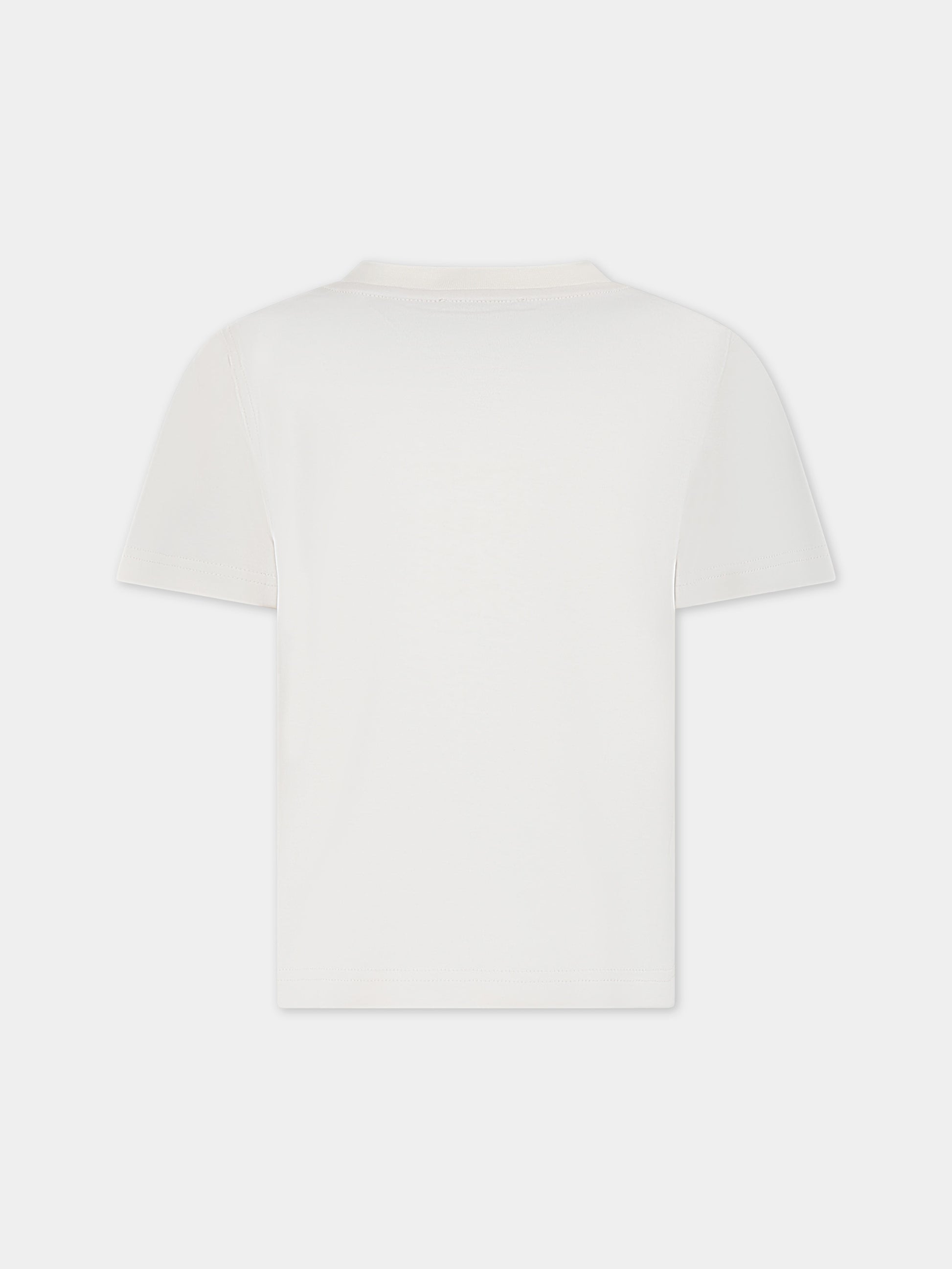 T-shirt beige per bambino con iconico logo,Burberry Kids,8077991 A7733