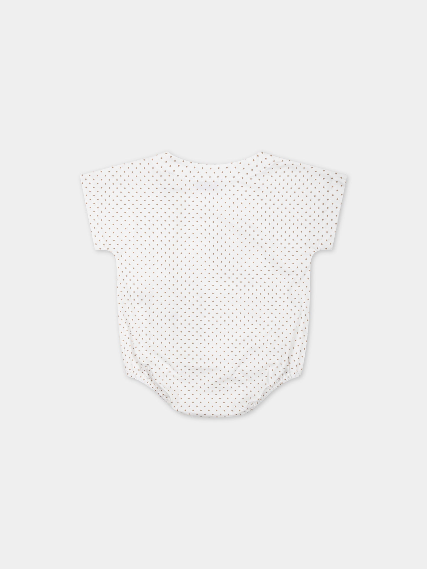 Completo bianco per neonati con logo e pois all-over,Burberry Kids,8078866 A7168