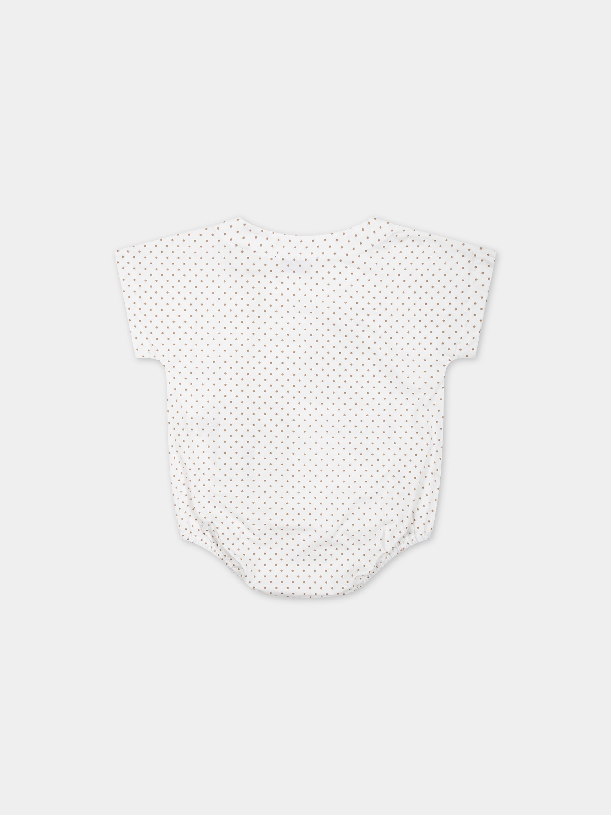 Completo bianco per neonati con logo e pois all-over,Burberry Kids,8078866 A7168