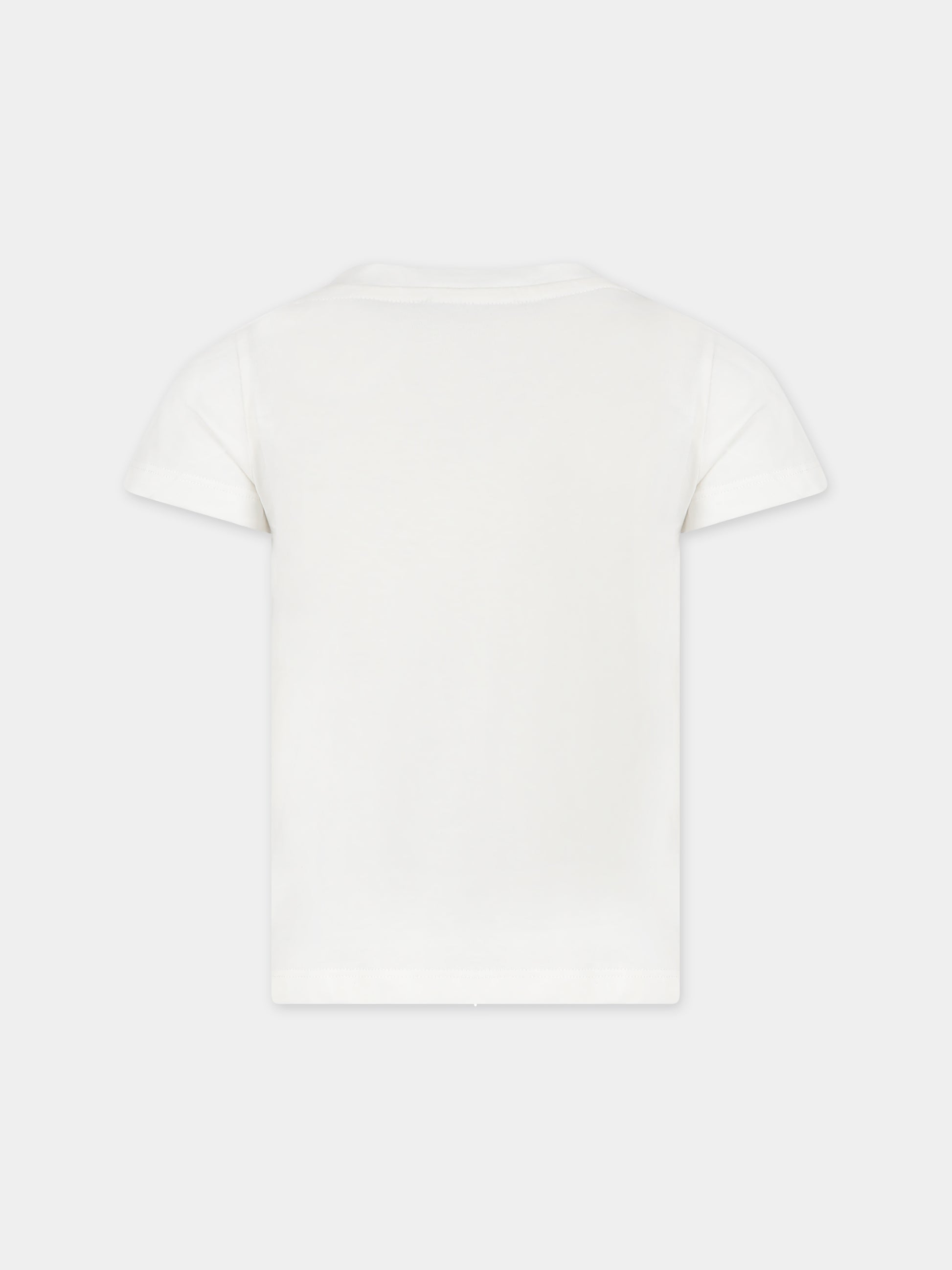 T-shirt bianca per bambina con logo,Versace,1000052 1A10218 2W100