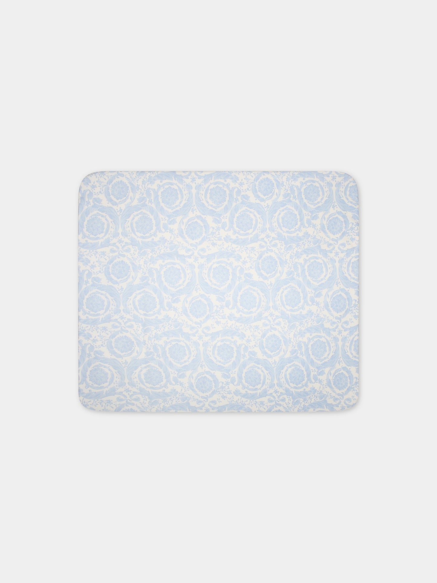 Coperta celeste per neonato con stampa barocco,Versace,1000092 1A09524 2WK10