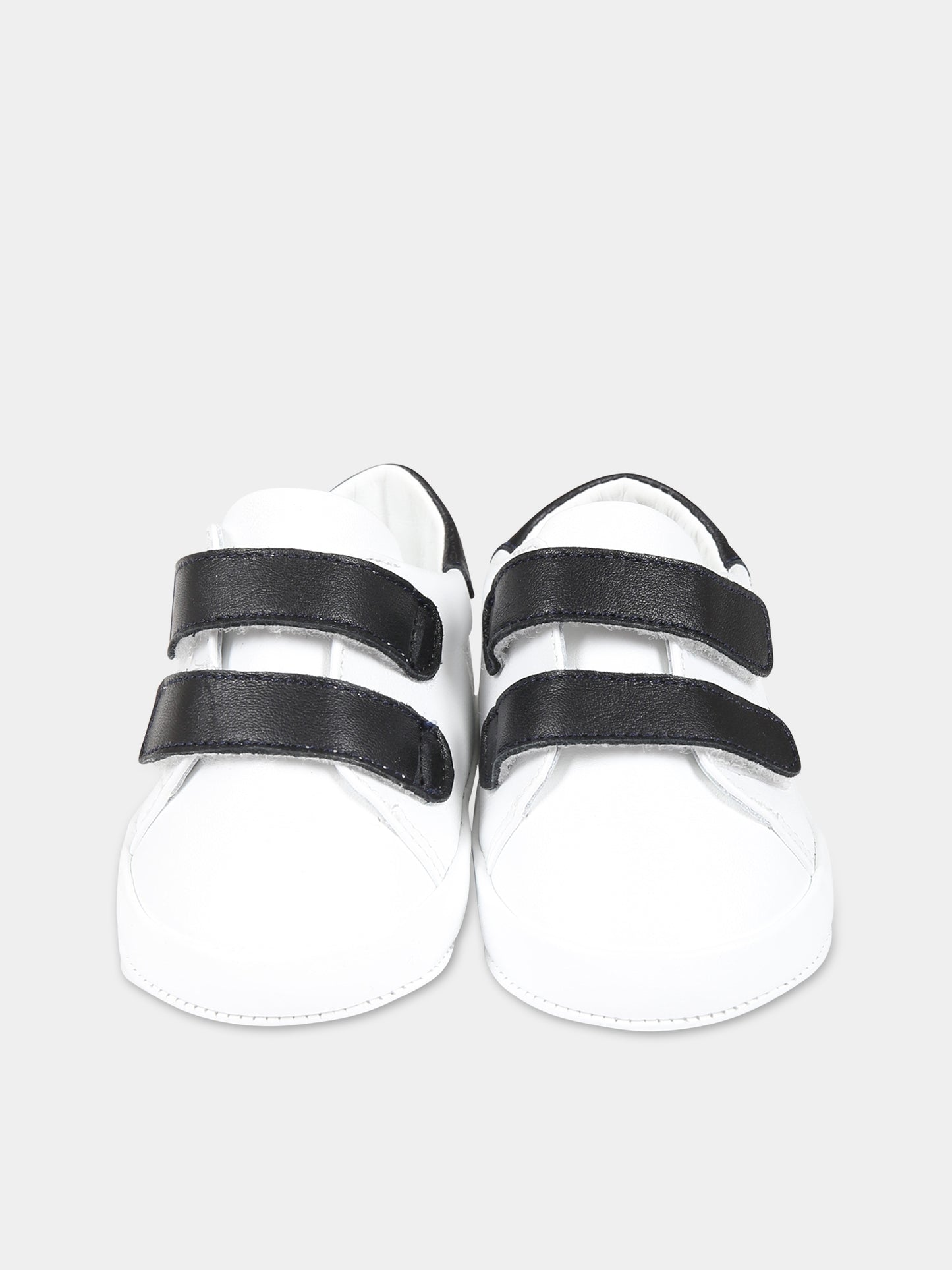 Sneakers bianche per neonati con logo,Balmain Kids,BS0666 Y0051 100NE