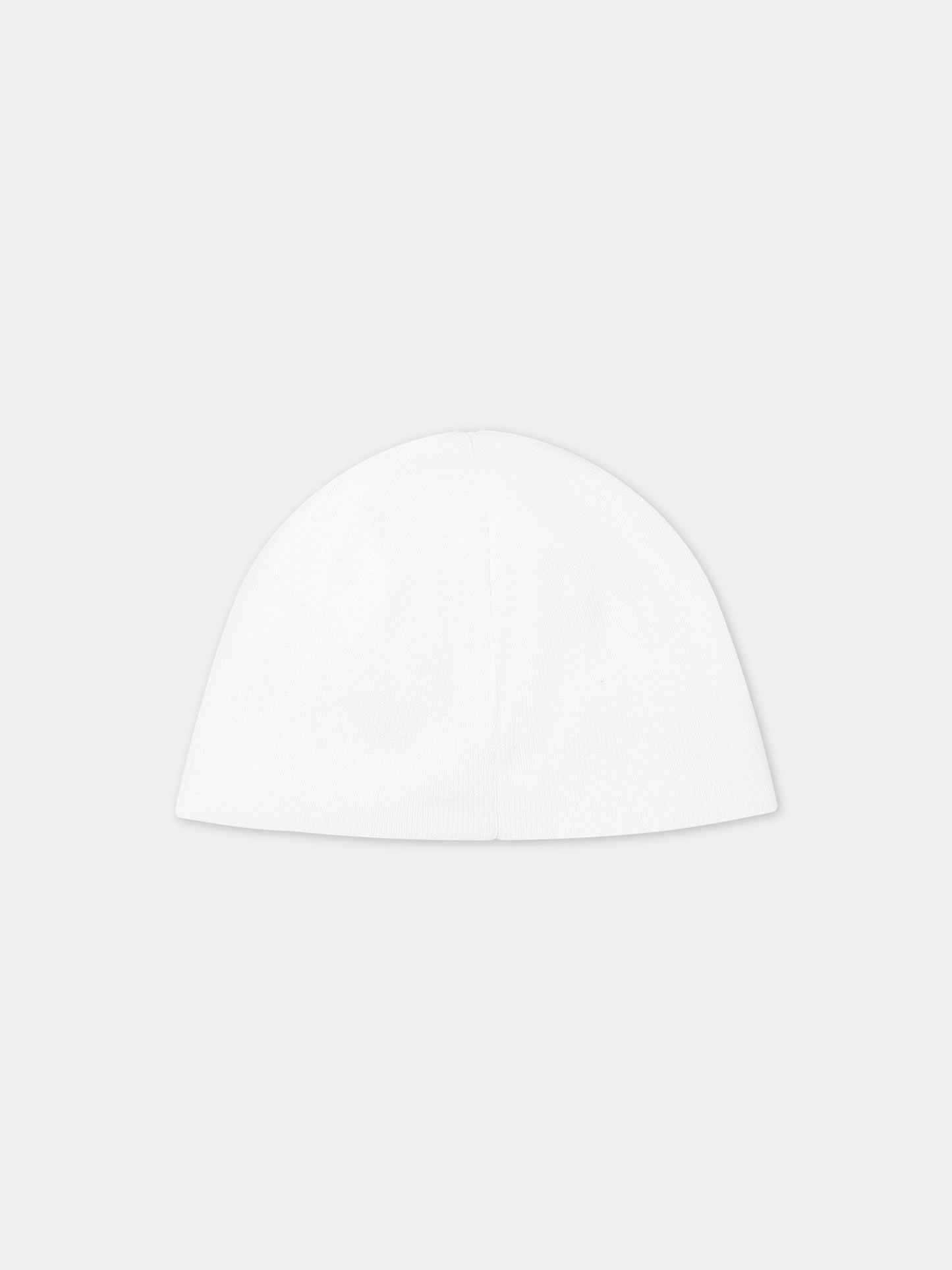 Cappello bianco per neonati con logo,Balmain Kids,BS0P37 X0003 100OR