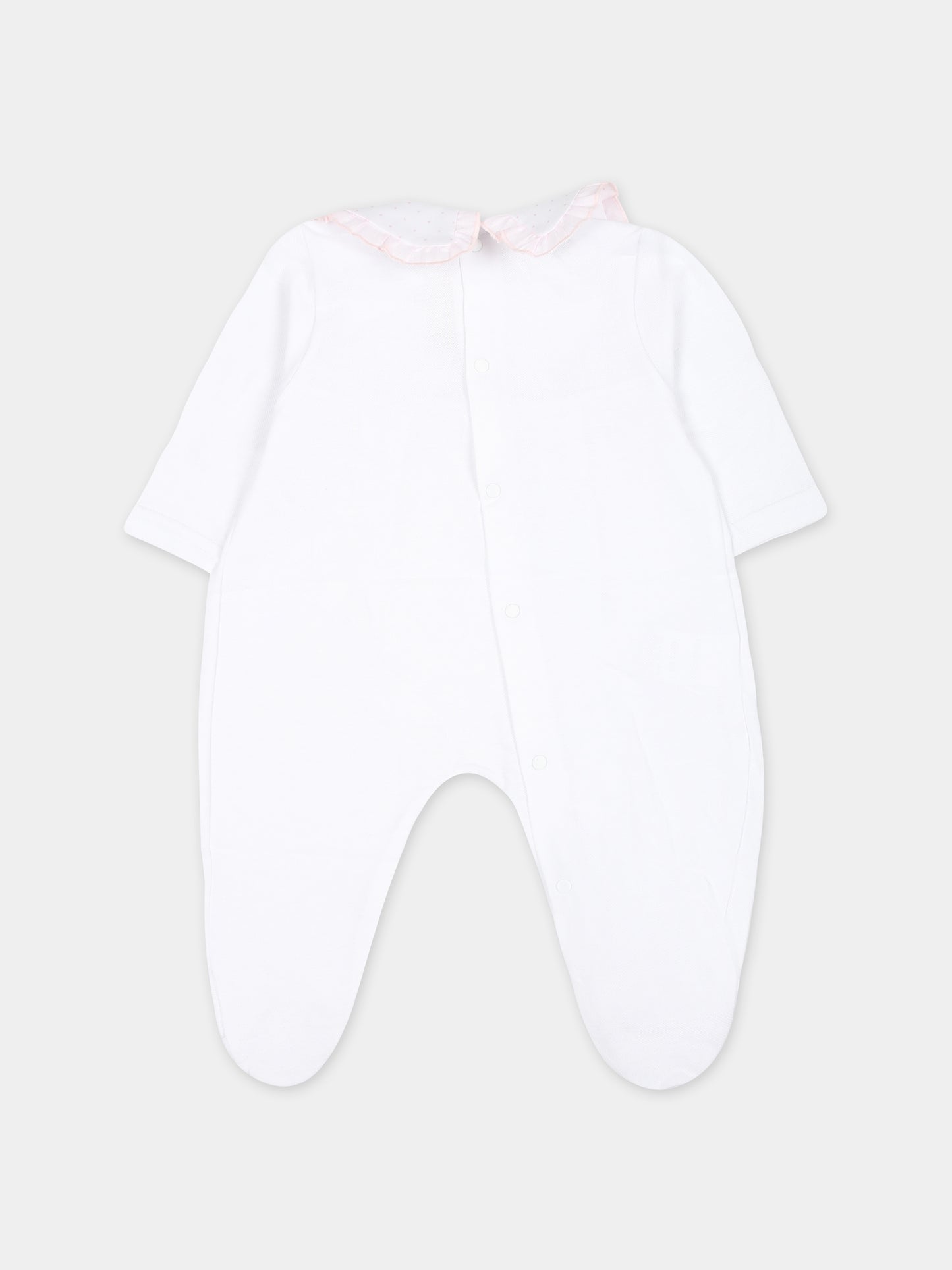 Tutina bianca per neonata con fiocchi,La Stupenderia,TBTT52N01